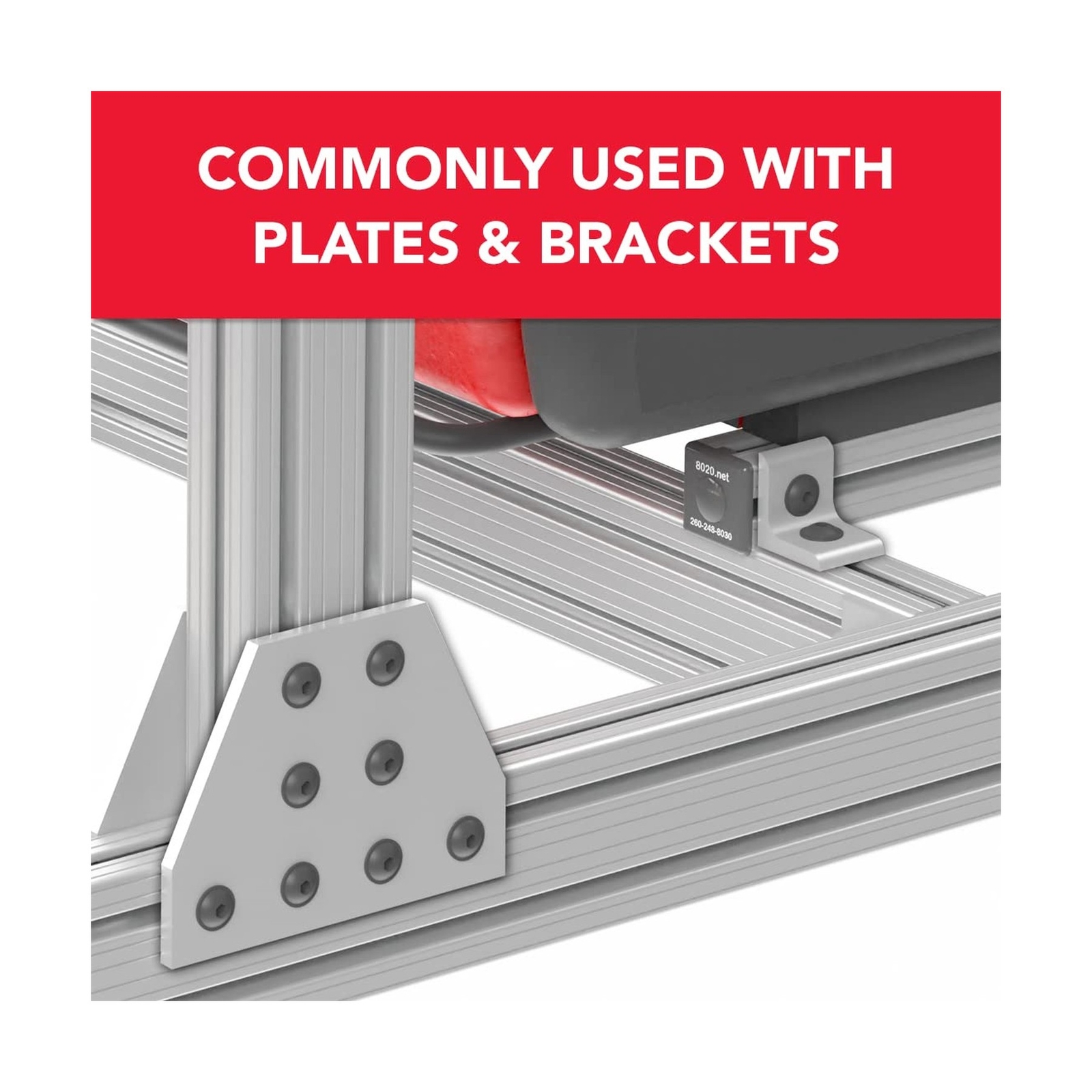 8020, 3675, 10 Series Stainless Steel SS 1/4-20 Centered Slide in Economy T N…