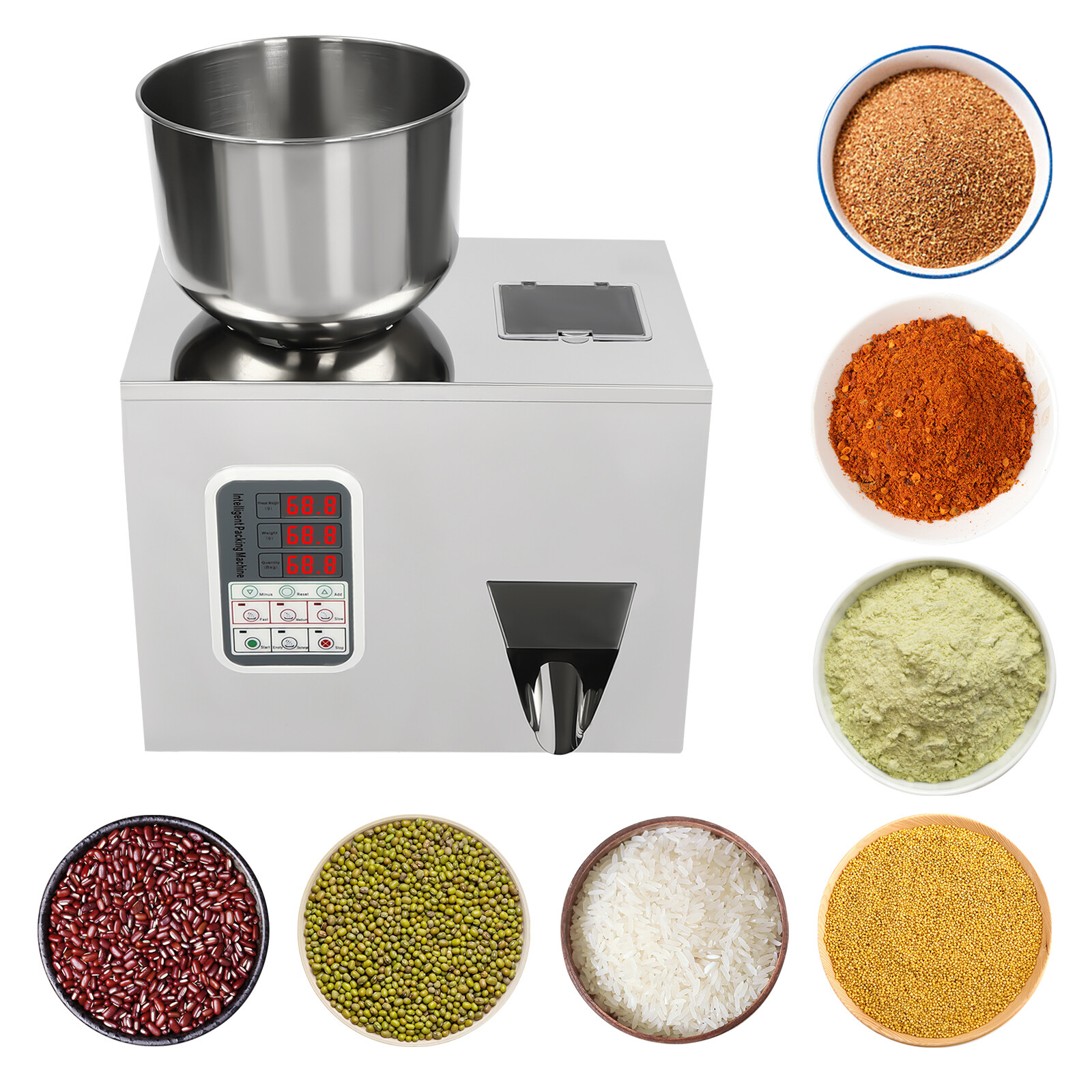 1-100g Automatic Filling Machine Particle Package Weighing Filler Dispenser 180W
