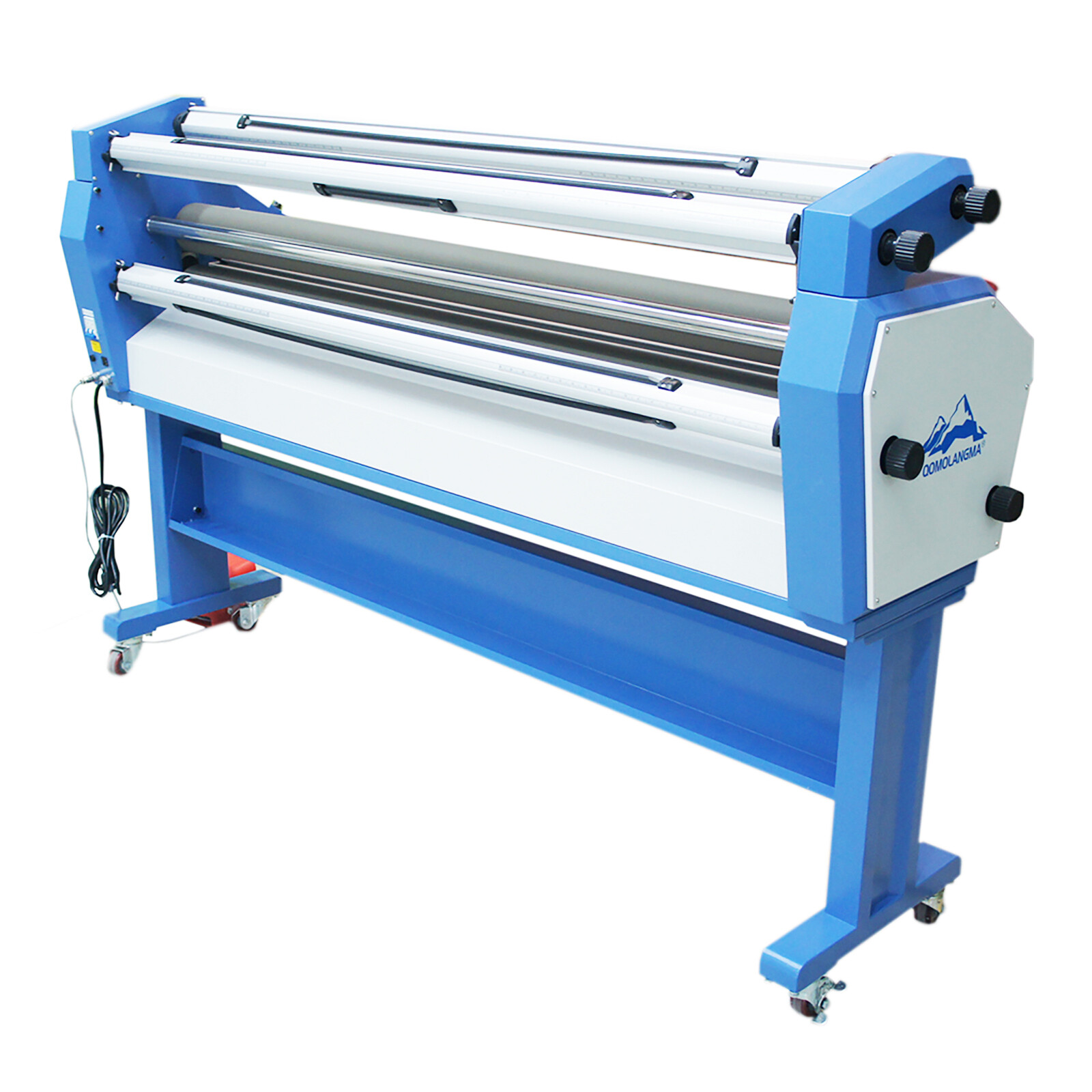 US Stock QOMOLANGMA 110V 55In/63In Wide Roll Cold Laminator Laminating Machine