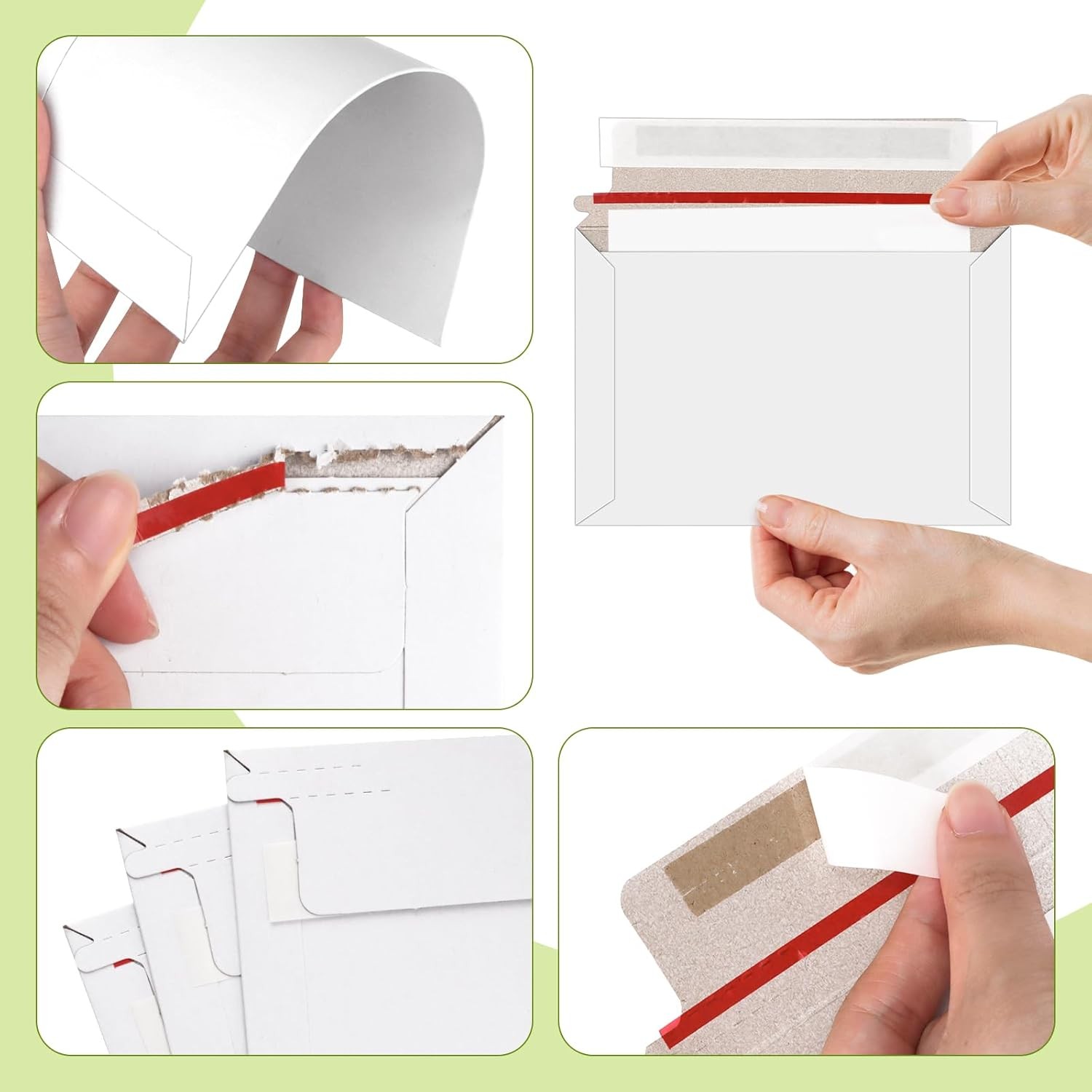 50-200 PCS 6.5″ x 4.5″ RIGID PHOTO SHIPPING FLATS CARDBOARD ENVELOPE MAILERS USA