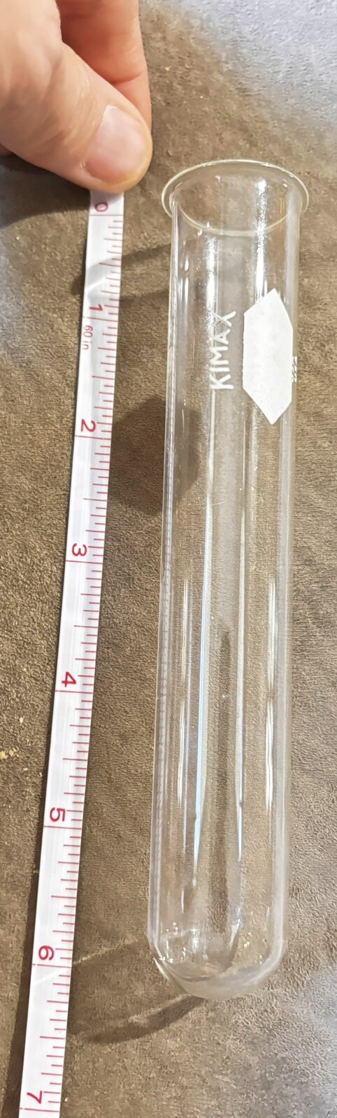 VTG KIMAX KIMBLE Glass 75mL Reuseable Plain Test Tube 25mm OD x 200mm Length B
