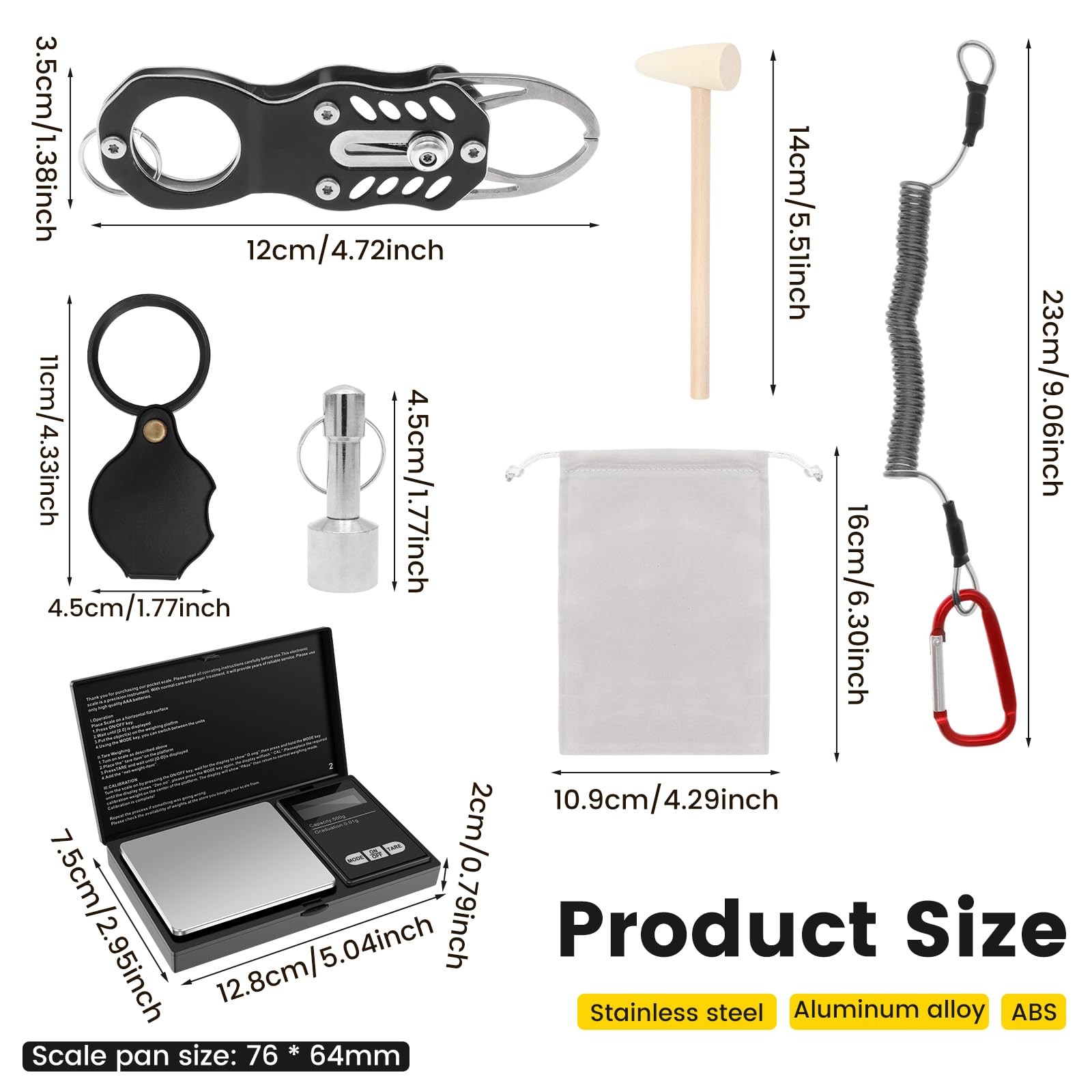 The Pocket Coin Ping pinger Tester Kit with Gram Scale 500g/0.01g High Precis…