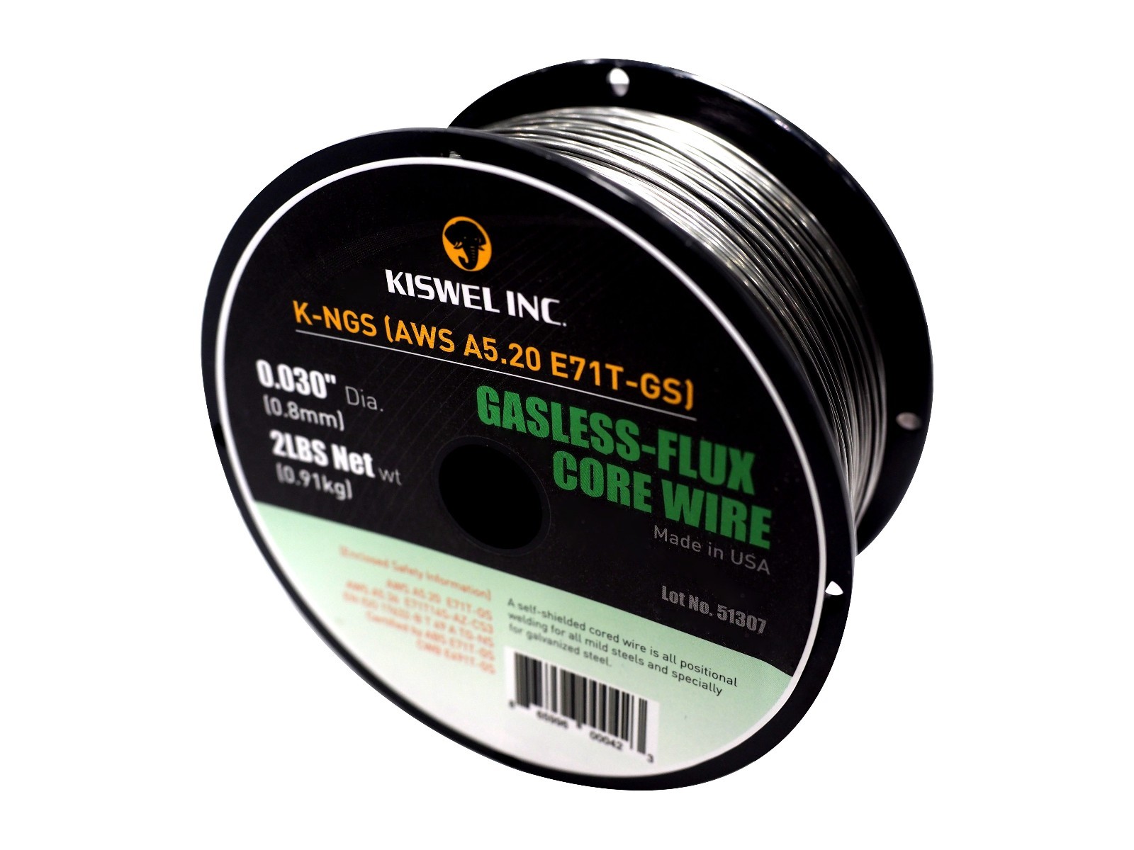 (Made in USA) E71T-GS .030 in. Dia 2lb Gasless-Flux Core Wire Welding (2 Rolls)