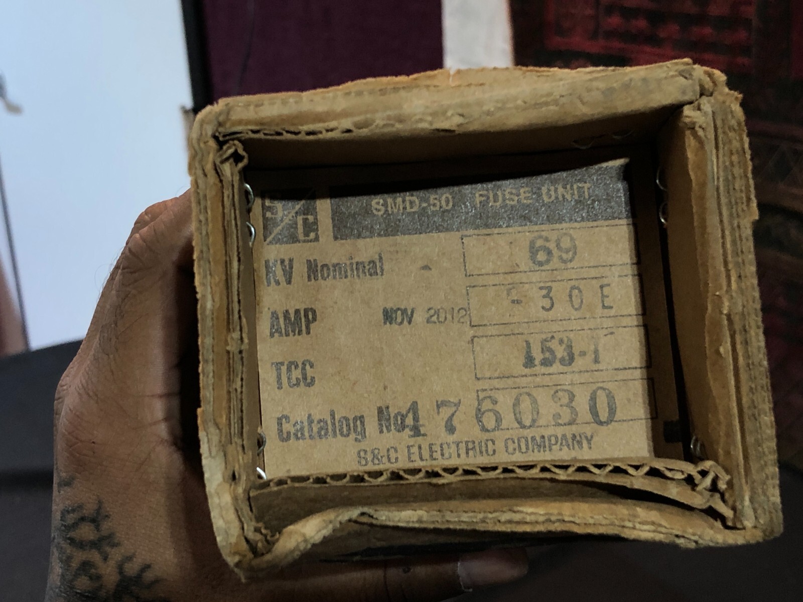 SEALED New In Box – S&C ELLECTRIC FUSE Unit SMD-50 30E Standard Speed TCC 153-1