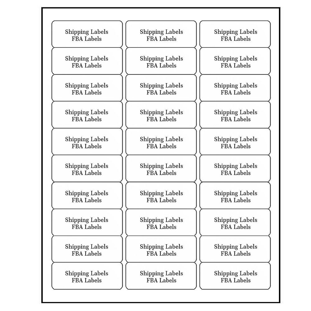 25-2000 Sheets Shipping Address Mailing Labels FBA SKU Labels 1″ x 2 5/8″ 30UP