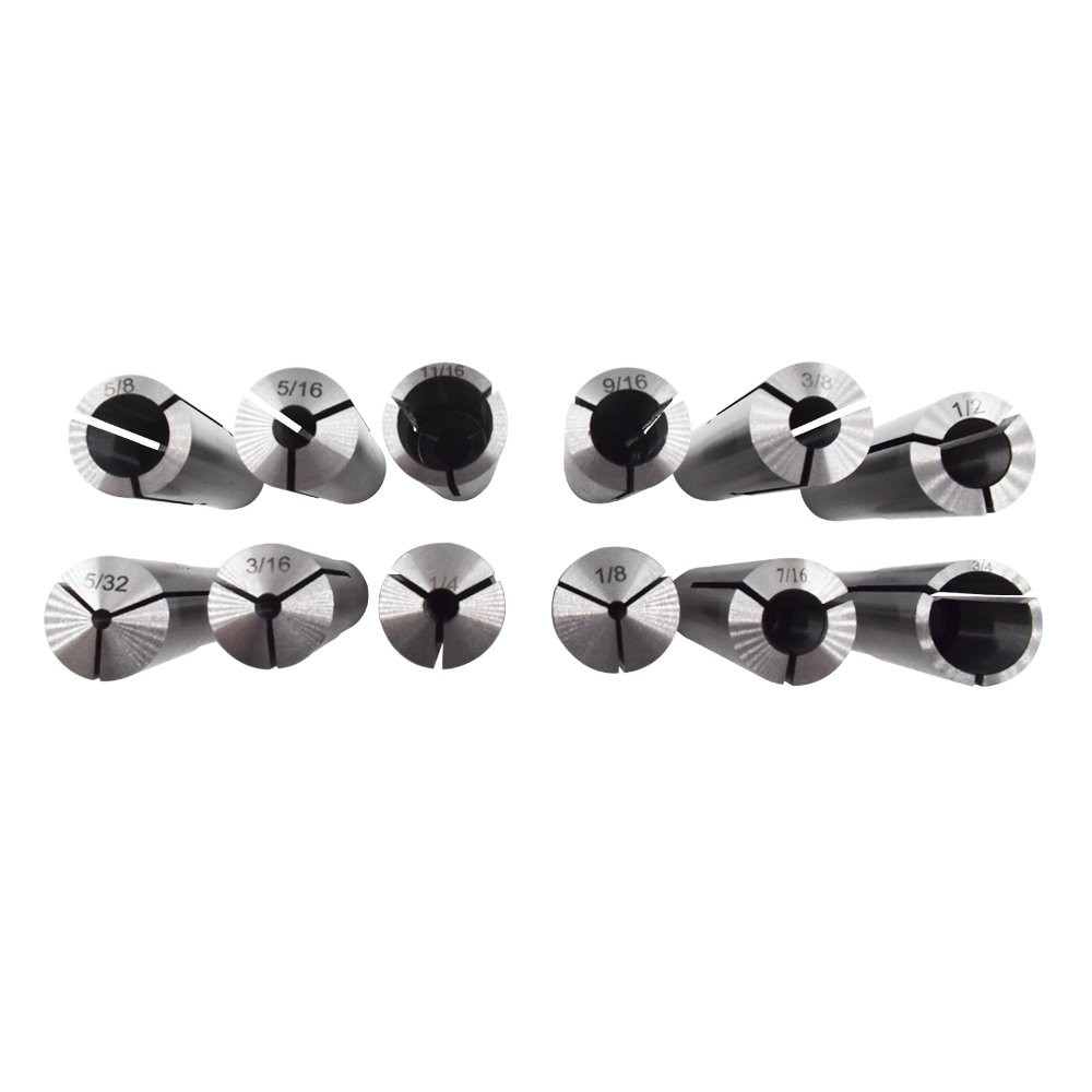 12 Pcs #3 Morse Taper Collet Set 1/8″ – 3/4″ 3MT MT3 3/16 1/4 3/8 1/2 5/8 Chuck