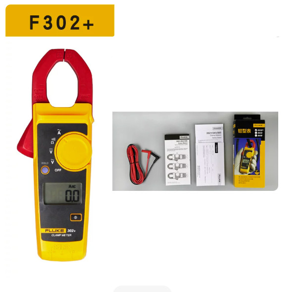 Fluke 302+ Digital Clamp Meter AC Current 400A AC/DC Voltage Resistance 4000Ω