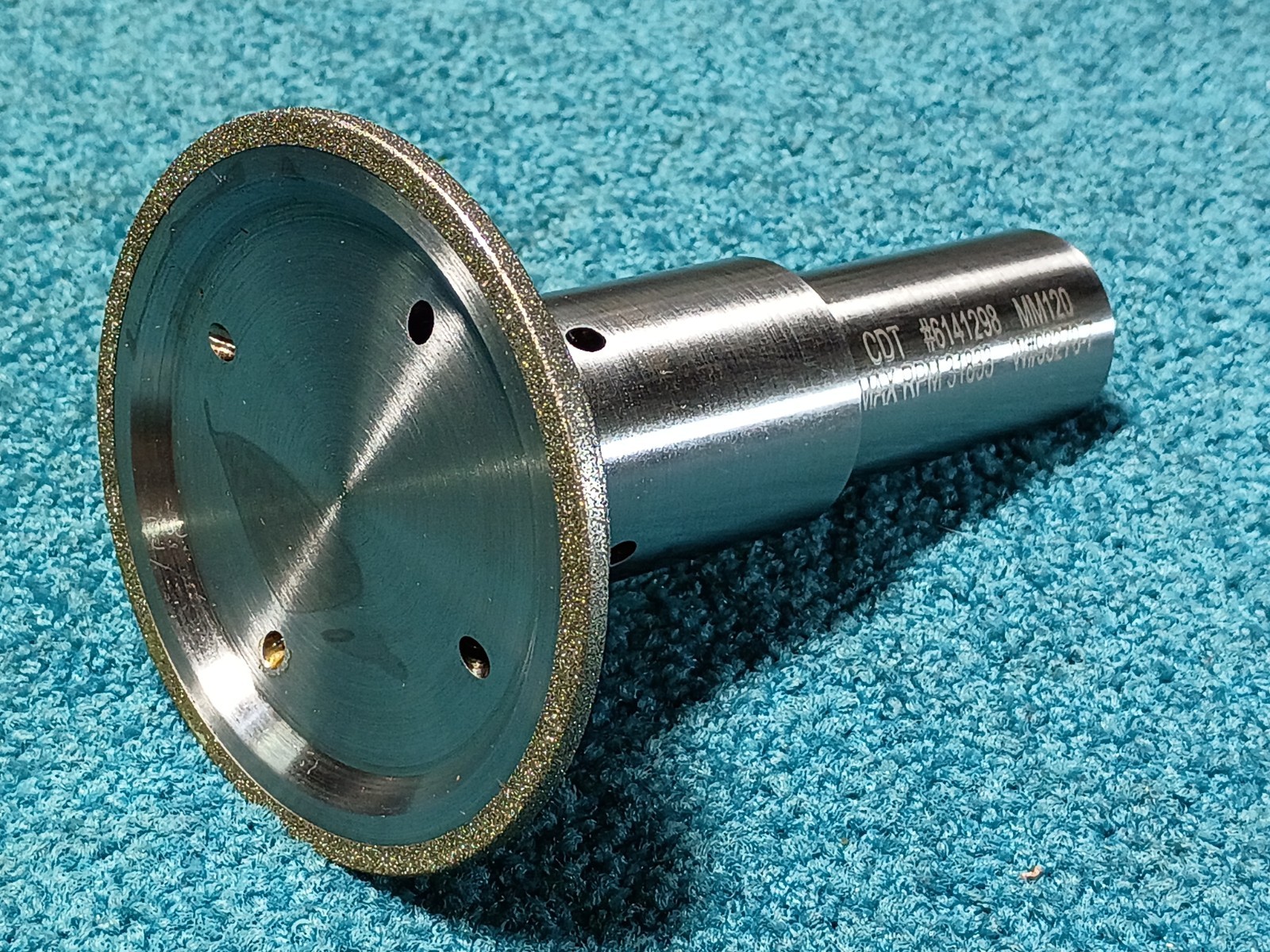 CDT MM120 Diamond Corner Radius 3″ .295R Grinding Wheel 1″ Arbor PMN003749