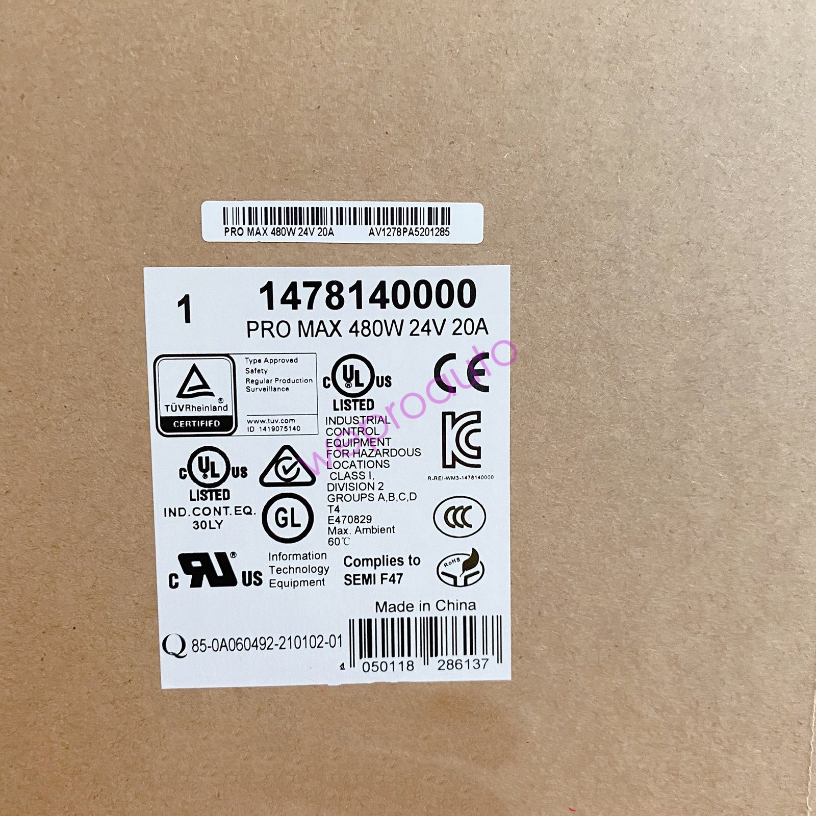 1PC New Weidmuller 1478140000 PRO MAX 480W 24V 20A Power Supply Fast Ship#QW