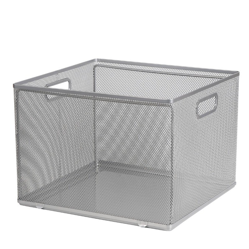 Mesh Crate File Box 10″x14″x 13.25″ Silver