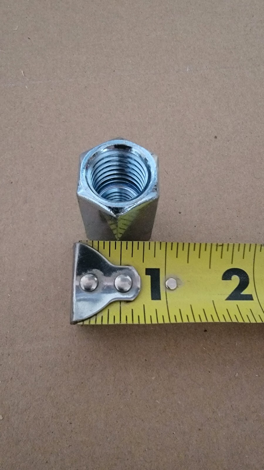 20 peices 5/8-11 to 1/2-13 x 1 1/4″ Long Reducer Coupling Nut – Zinc Plate