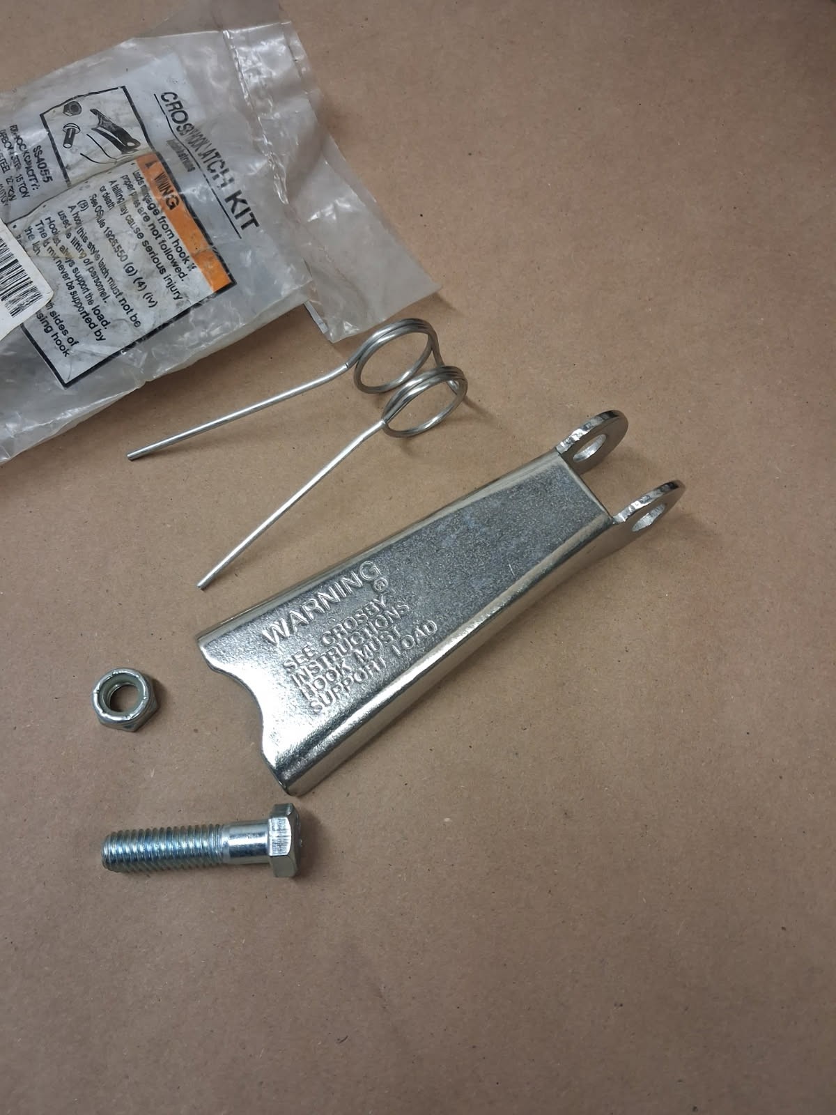Crosby Latch Kit S4055C, Stainless Steel C Load Rated Hooks 15, 22, 10T