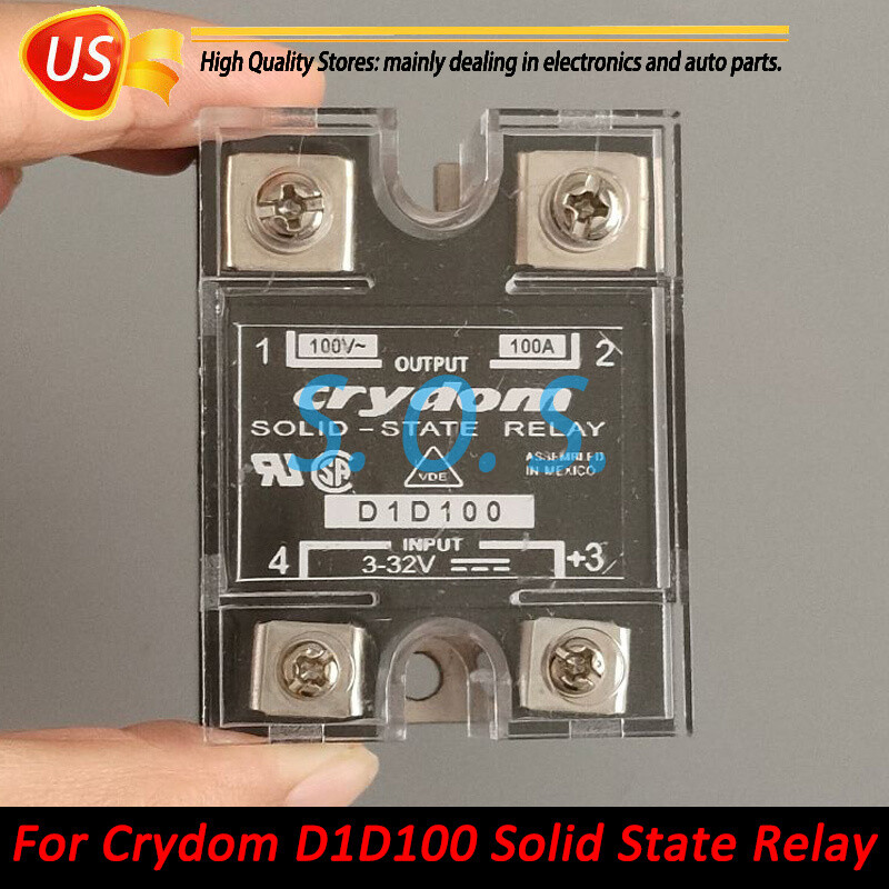 For Crydom Solid State Relay D1D100 100VDC/100A IP00 SPST 3-32VDC US STOCK