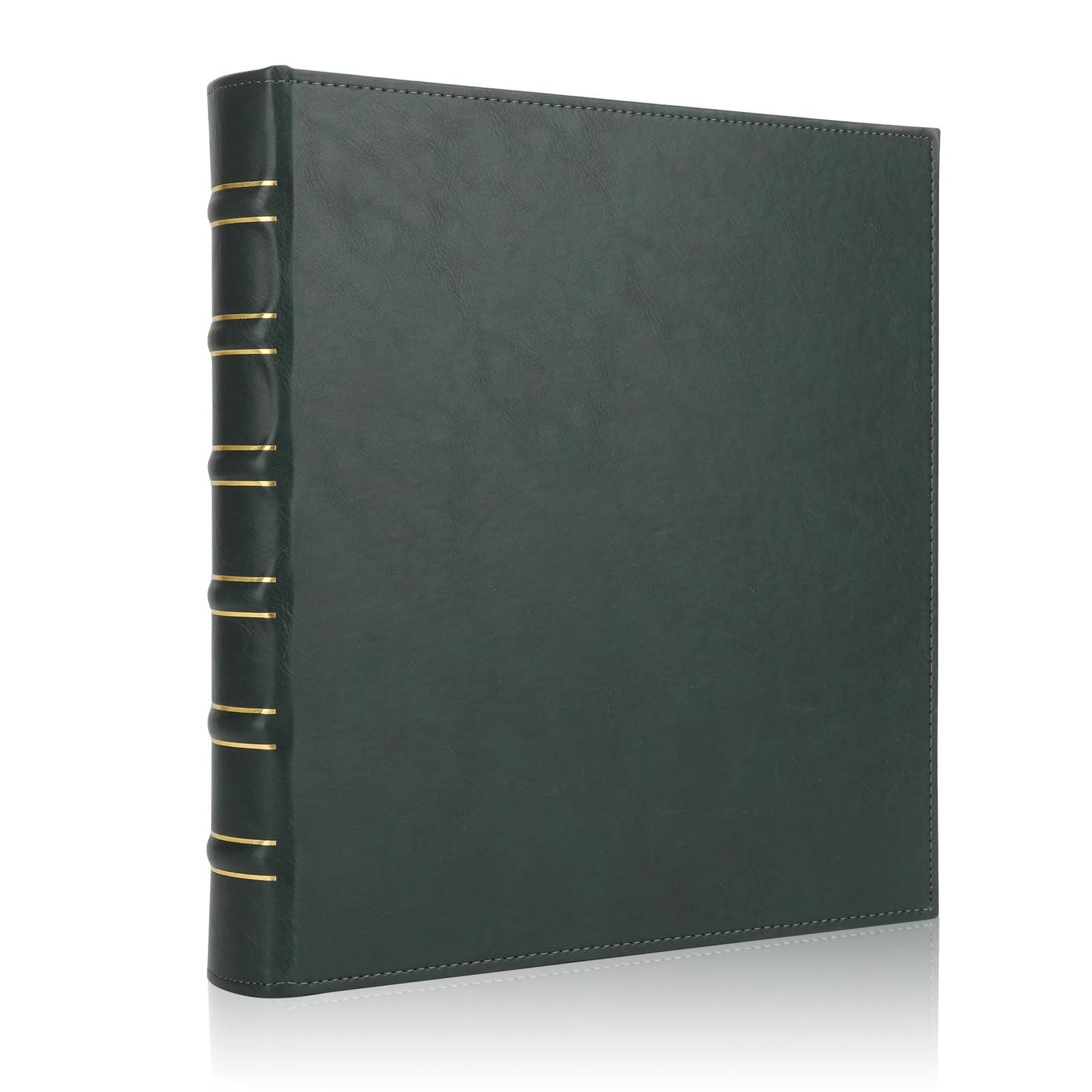 Vintage Leather 3 Ring Binder 1 Inch – Fits 8.5″ x 11″ – Dark Green D Ring Organ