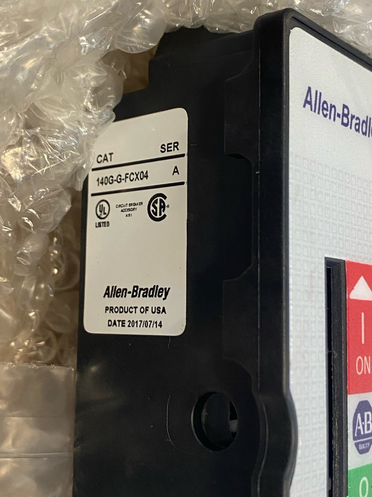 Allen Bradley 140G-G-FCX04 /A 4FT Flex Cable Operator for 125A Circuit Breaker