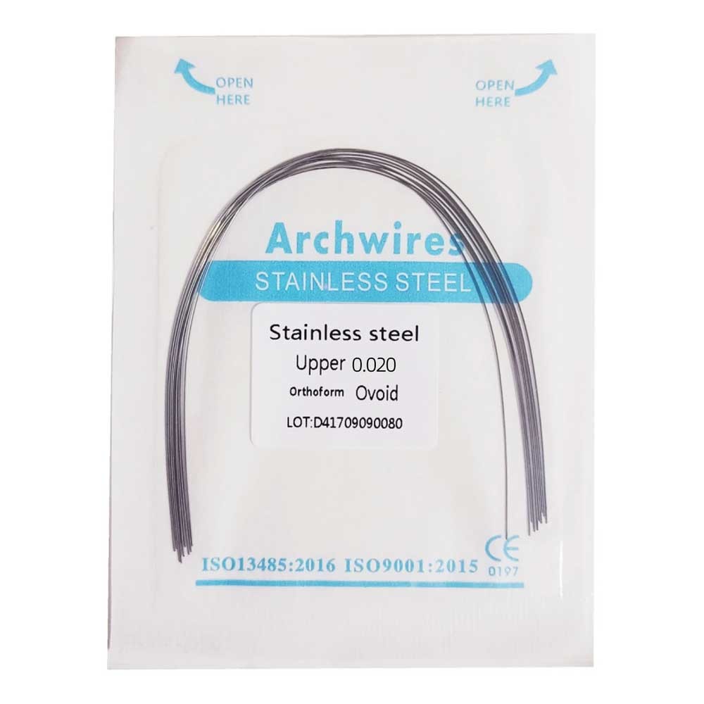 Dental Orthodontic Stainless Steel Round Arch Wire Ovoid Form 50 packs