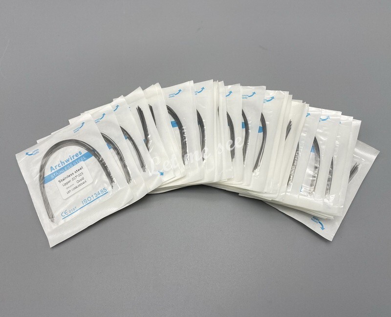 Dental Orthodontic Arch Wire Stainless Steel Round Rectangular Ovoid / Natural
