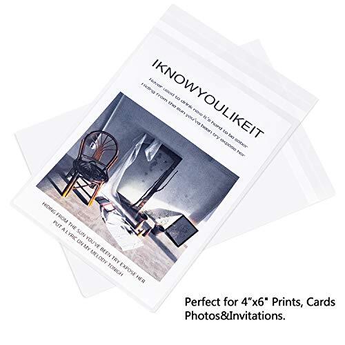 4” X 6” 1000 Clear Resealable Cellophane Cello Bags Self Seal – Fits 4X6