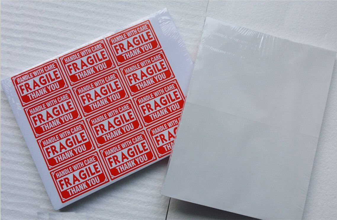 50 – 2000 Half Sheet Blank Shipping Labels 8.5×5.5 Self Adhesive 2 Per Sheet