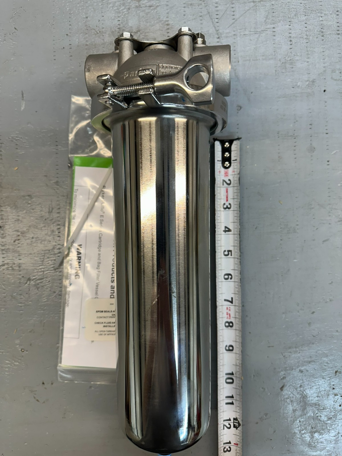 EHG01S1T Parker Bioscience FulFLo EH Single-Cartridge Filter Vessel SS-304