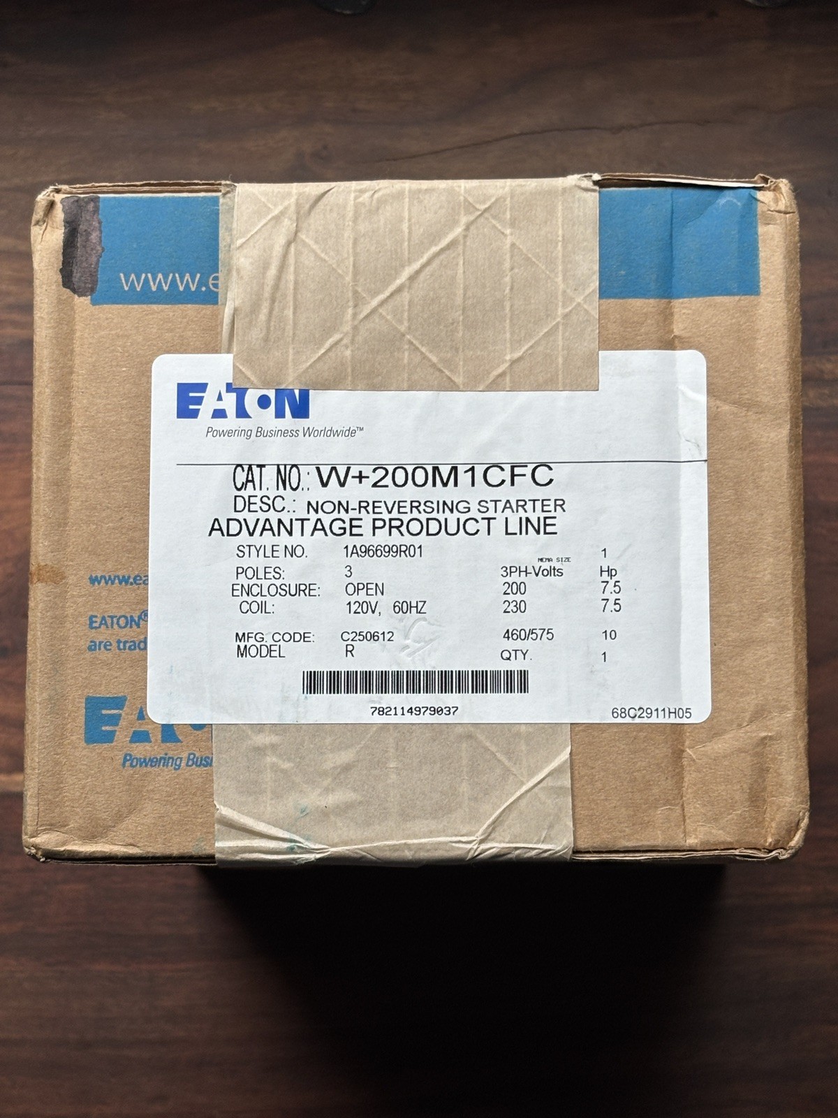Eaton Cutler Hammer NEMA SZ 1 120V Non-Reversing Starter W200M1CFC ~ W+200M1CFC