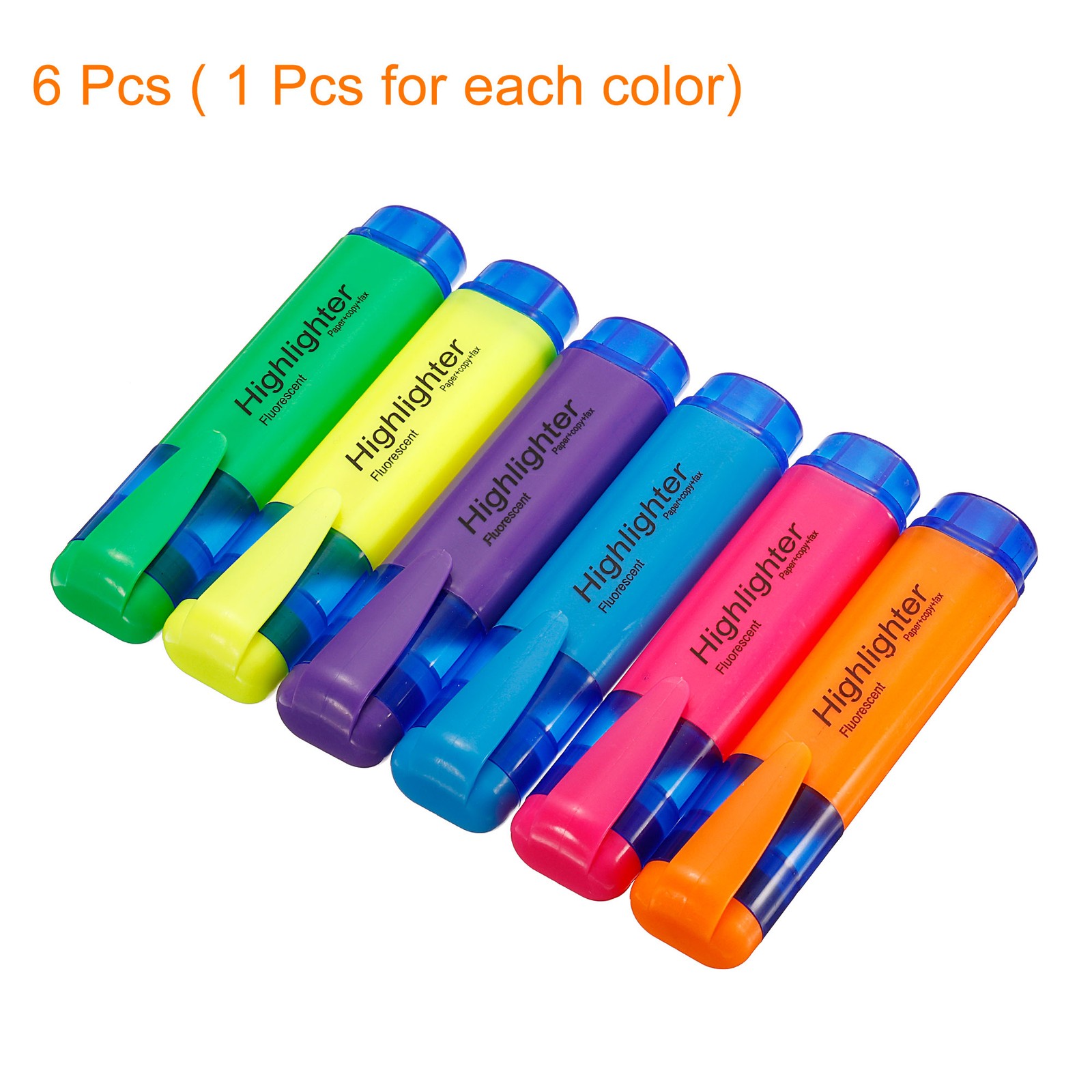 6Pcs 6 Colors Highlighter Pen for OFFICE DAILY USE Writing Marker Pens