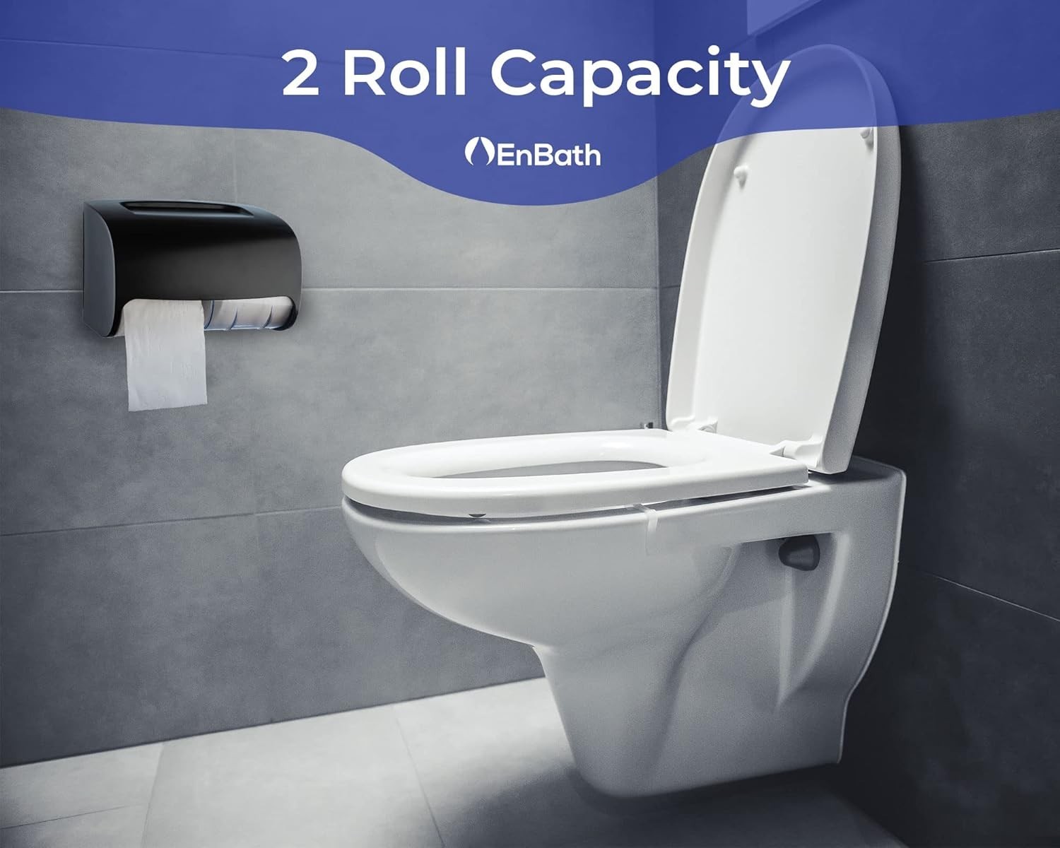 Toilet Paper Dispenser Wall Mount Double Roll Locking Commercial Bathroom Acc…