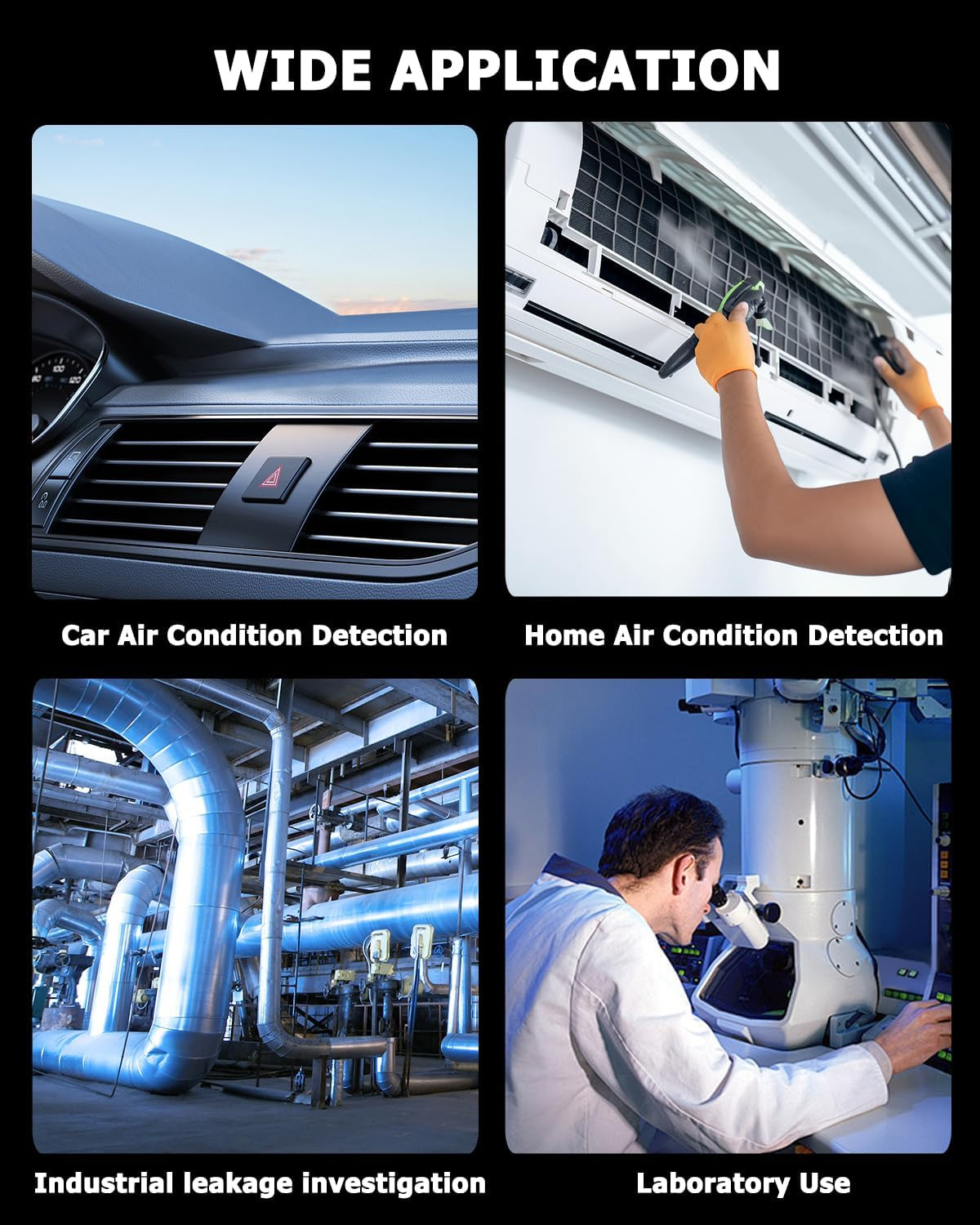 Automotive Freon Leak Detector HVAC, Professional Refrigerant Leak Detector with