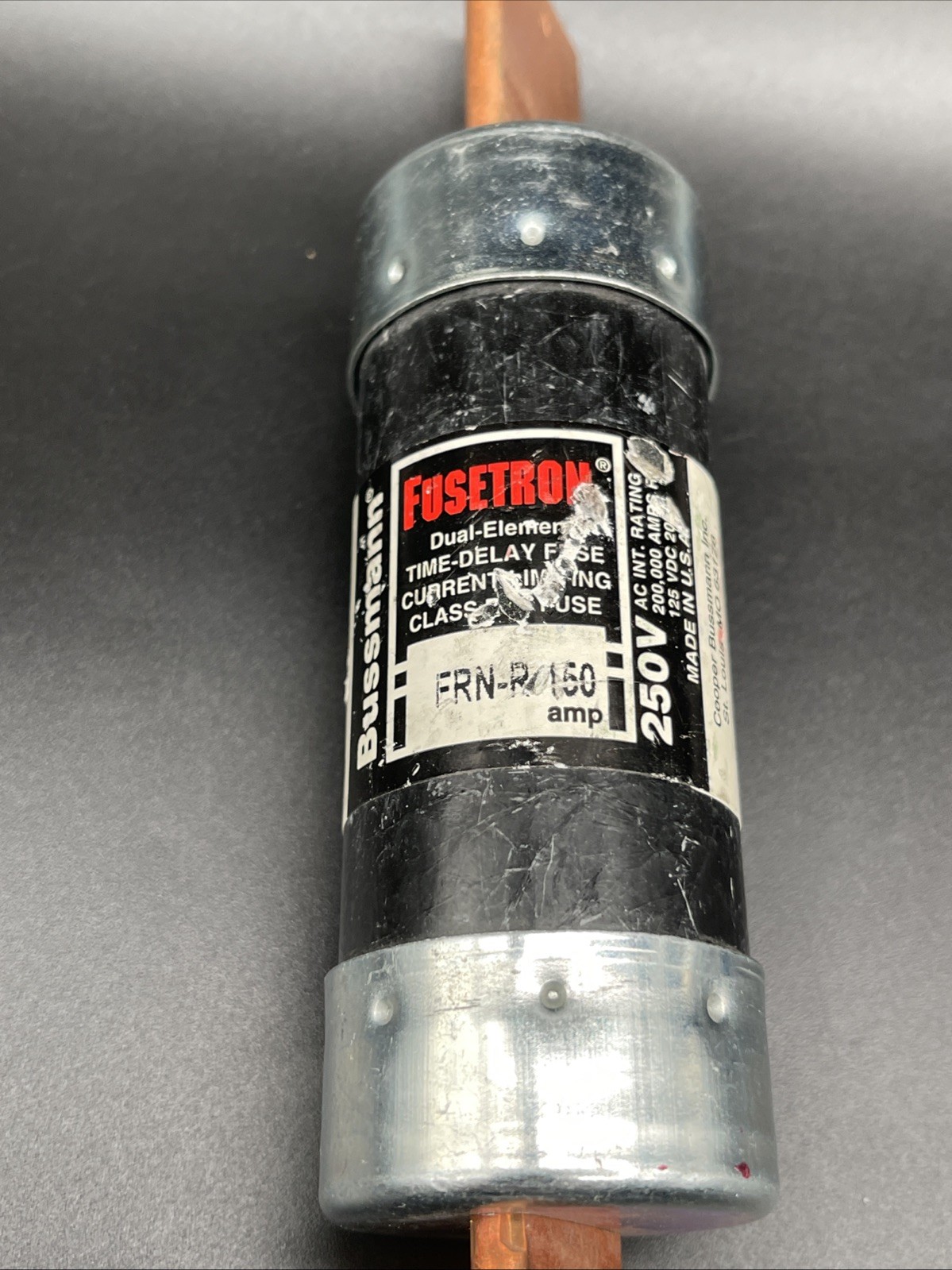 Bussmann FRN-R-150 Fusetron FRN-R 150 Amp Fuse 250 Vac 125 Vdc Current Limiting