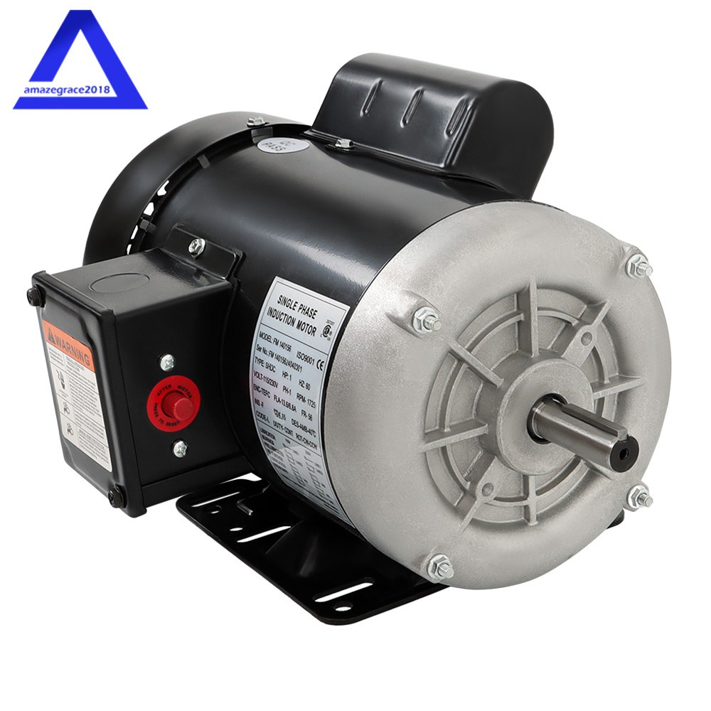 1 HP Farm Duty Single Phase Motor 1750RPM 115V/230V 56 Frame 13.6/6.8A