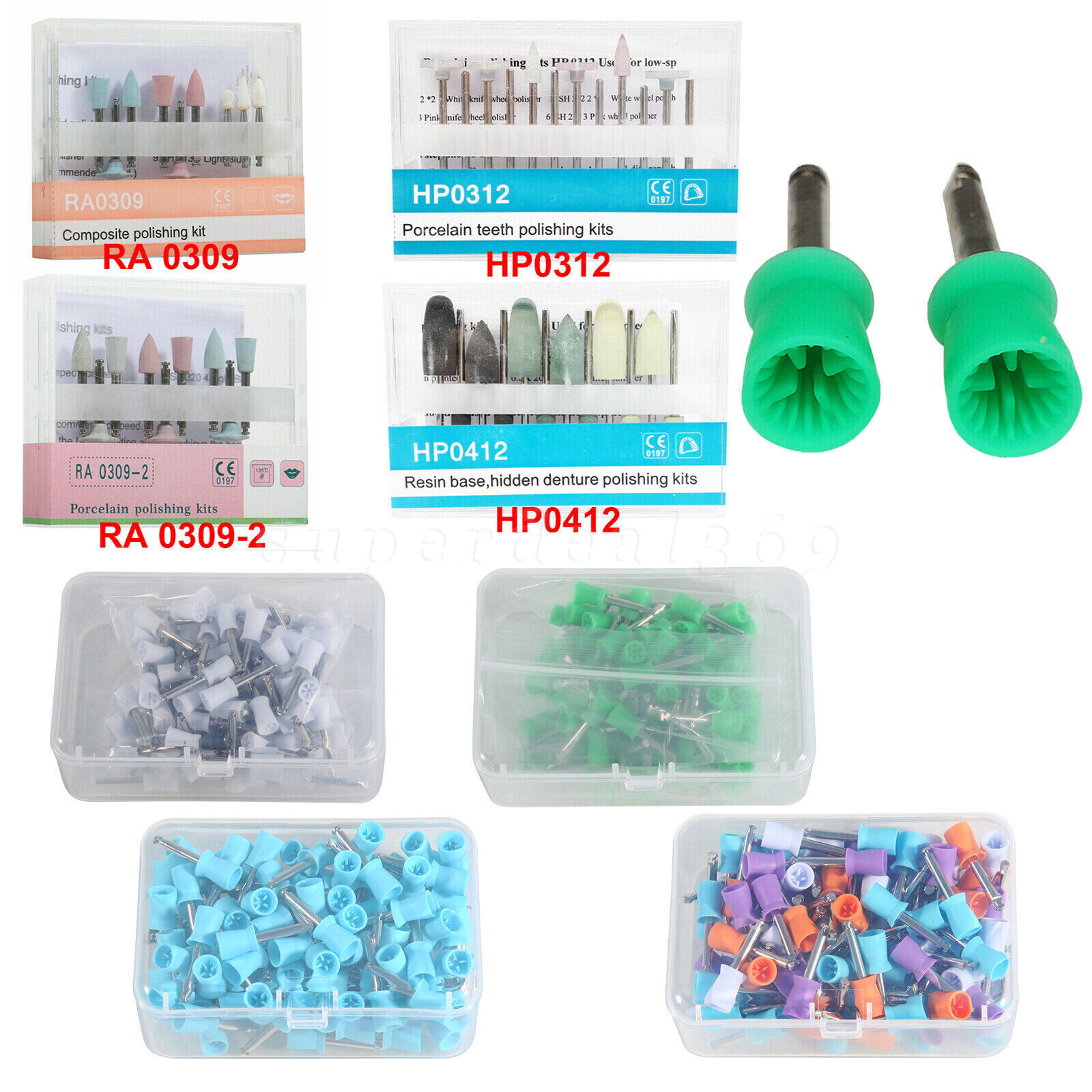 Dental Cordless Hygiene Prophy Handpiece +2 Angles/Burs Cups Composite Polishing