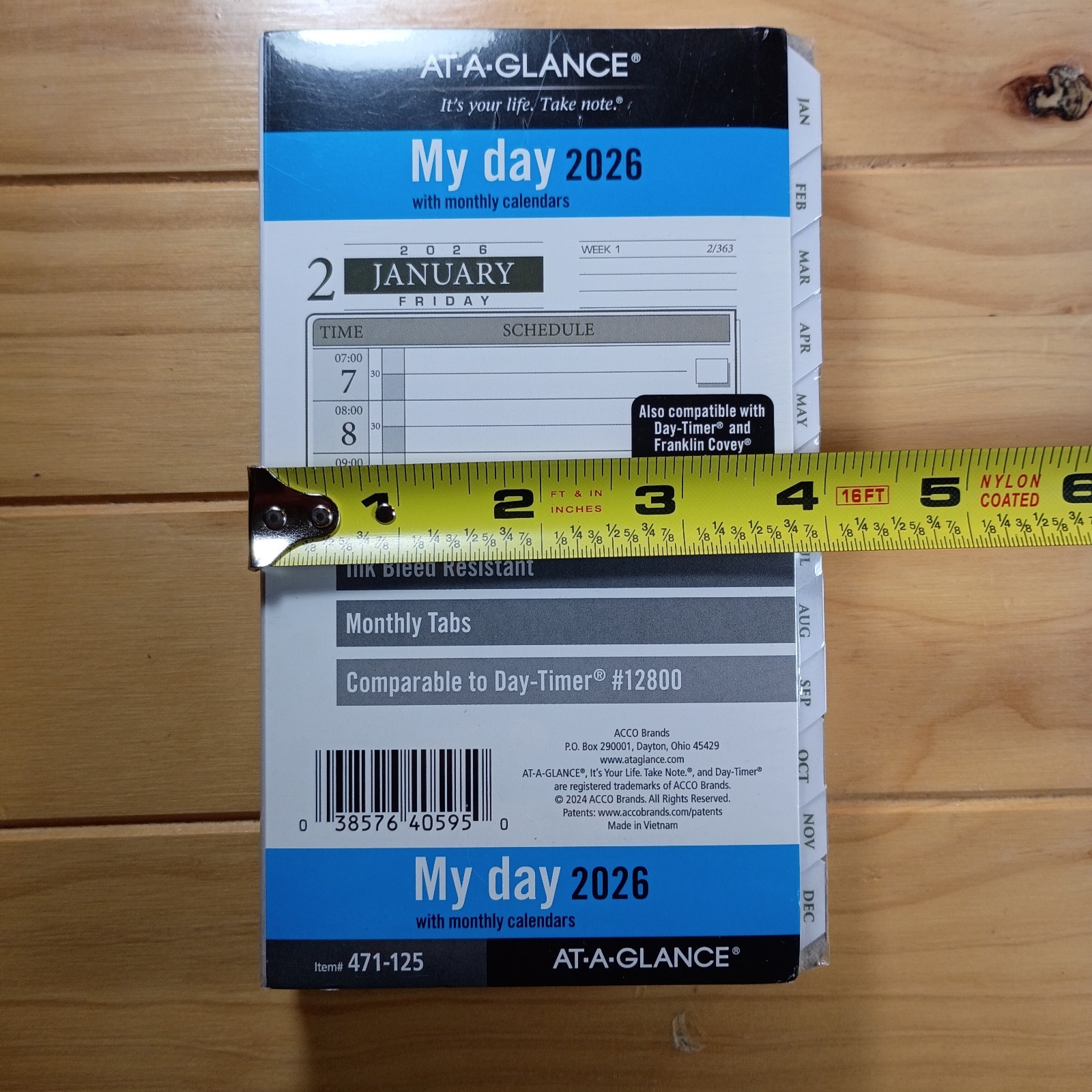 AT-A-GLANCE My Day 2026 Size 3 Comparable To Day-timer #12800 Item #471-125 New.