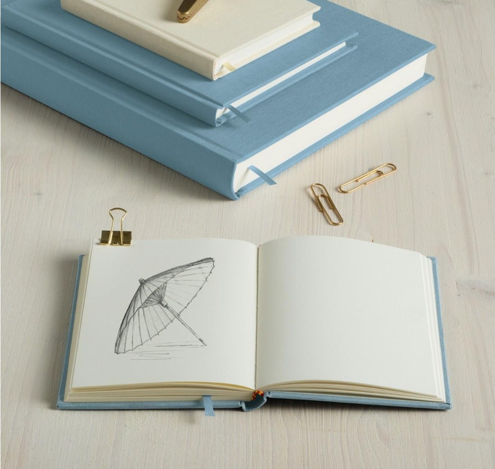 Semikolon A5 Classic Linen Cover Notebook Lime 6 X 8.4 Inches, 144 Blank Pages