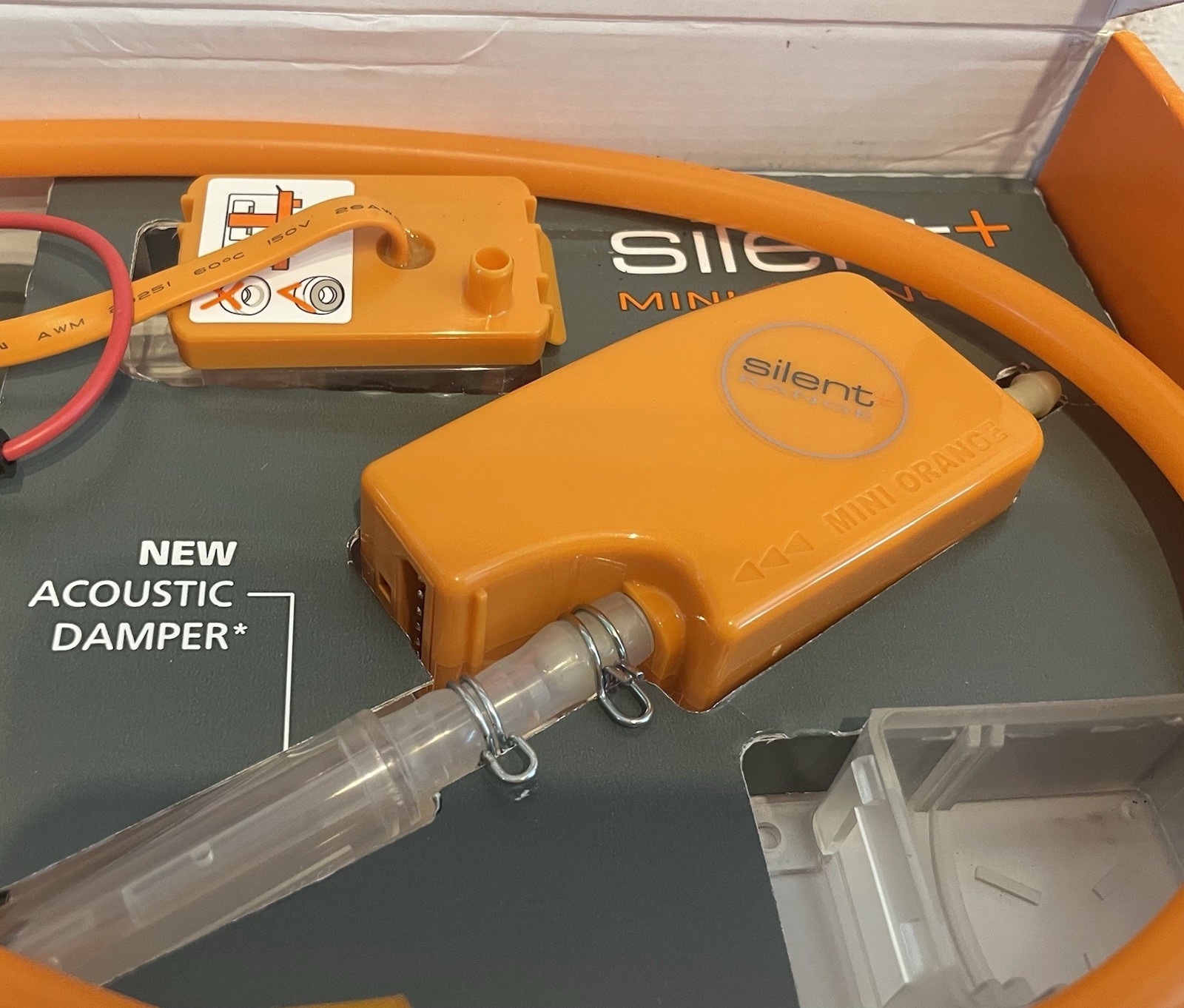 Aspen Pumps Silent+ Mini Orange Condensate Pump Kit, Variable Speed, 230V