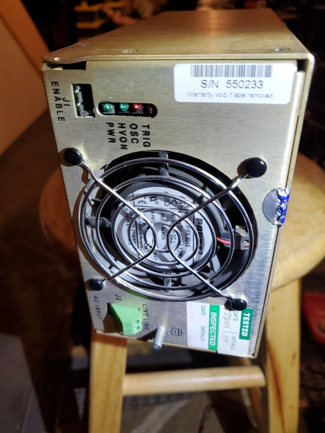 KAISER SYSTEMS LC501 REV E. 1800 VDC 500 J/s Trigger 600v , 84mj