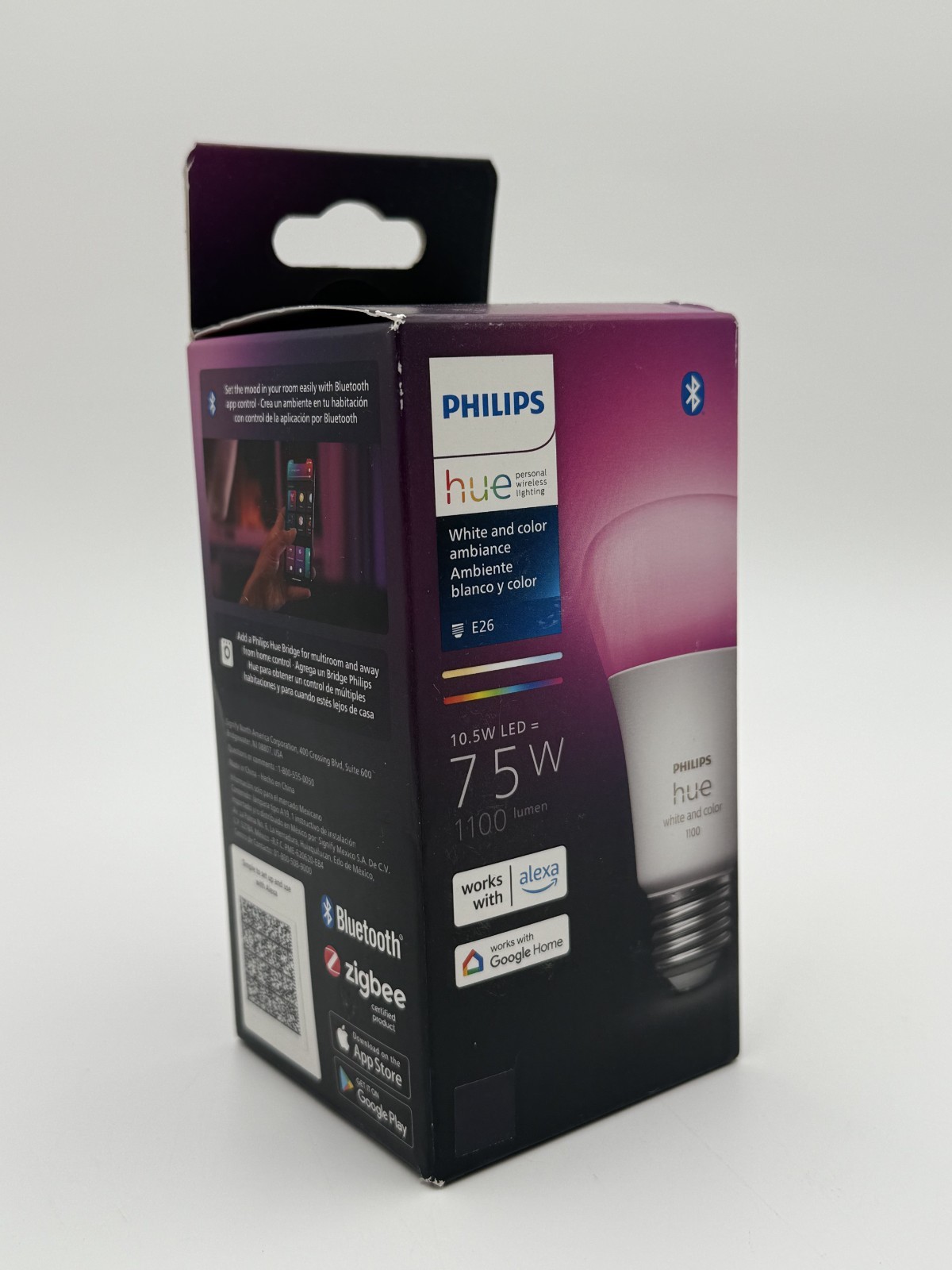 Philips Hue E26 A19 White Color Ambiance 75W Smart LED Bulb 1100LM Bluetooth New