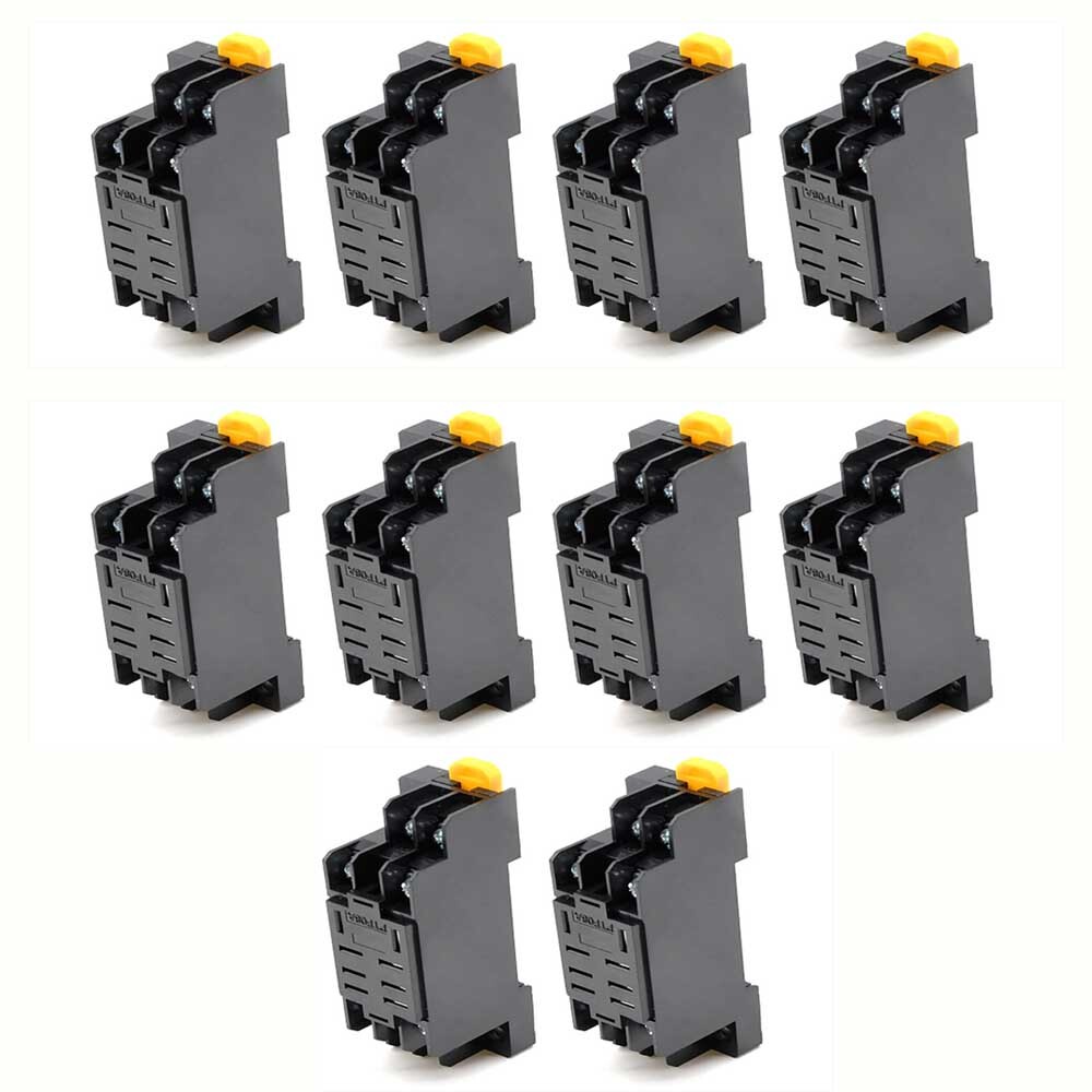 10PCS AC/DC 12/24/110/220V Coil Power Relay LY2NJ DPDT 8Pin HH62P JQX-13F W/Base