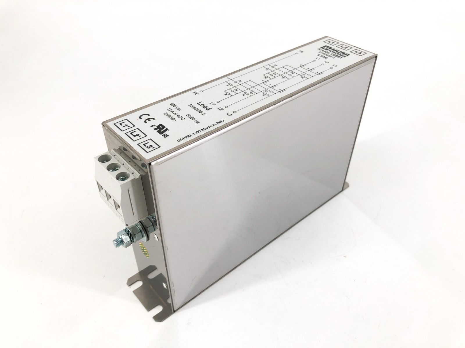 New Murr Elektronik 10551 EMC Filter 3-Phase 2-Stage 500VAC 12A MEF Series