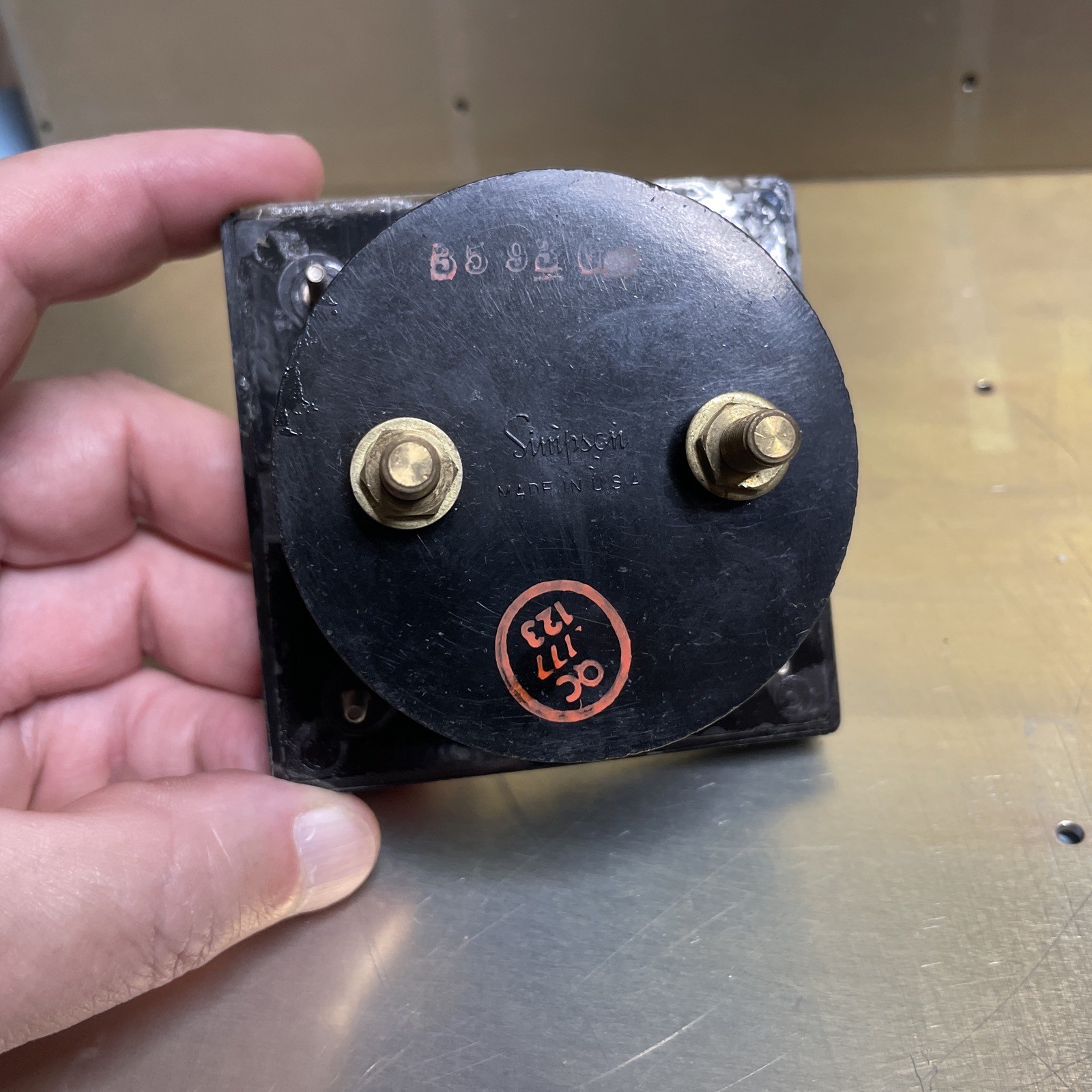 Simpson – Larson 0-200 Amps 1357 Cat #03240 3.5” AC Ammeter “Heater Current” NOS