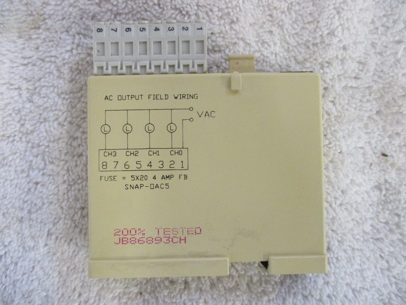 OPTO 22 SNAP I/O Module 4 Channel AC Output SNAP-OAC5