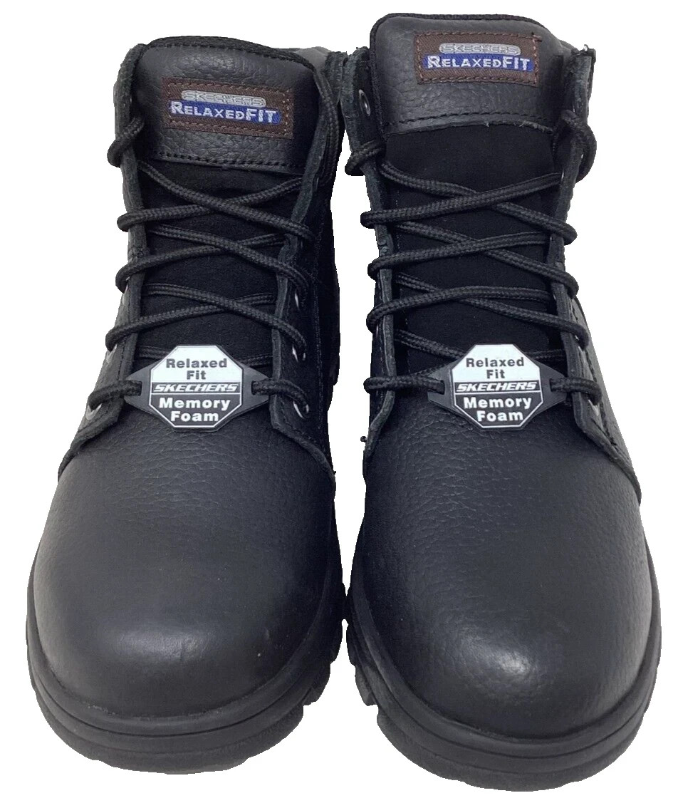 Skechers Men’s Workshire Condor EH Lace Up Work Boots Black Size:10 127T
