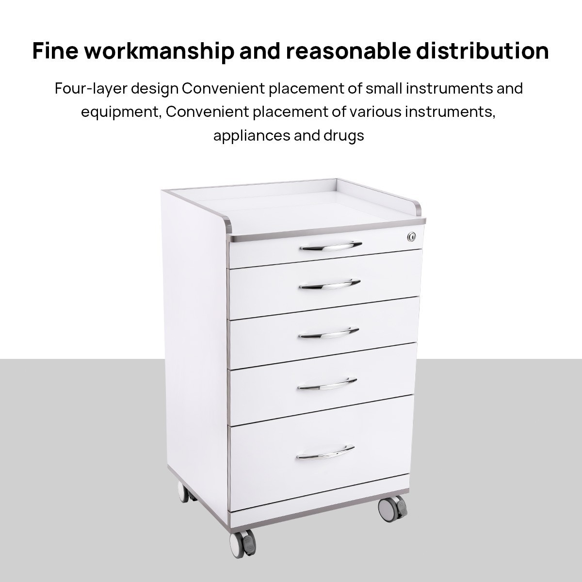 Dental Cart Cabinet Trolley /LED Electric Micro Motor Brushless /1:5 Handpiece