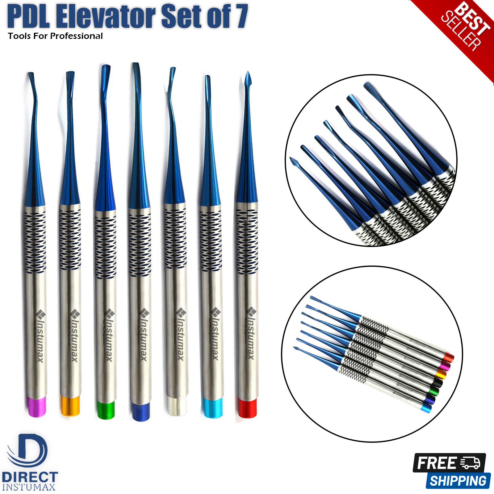 Dental Luxating Elevators PDL Periotome Luxation Root Extracting Extraction Kit