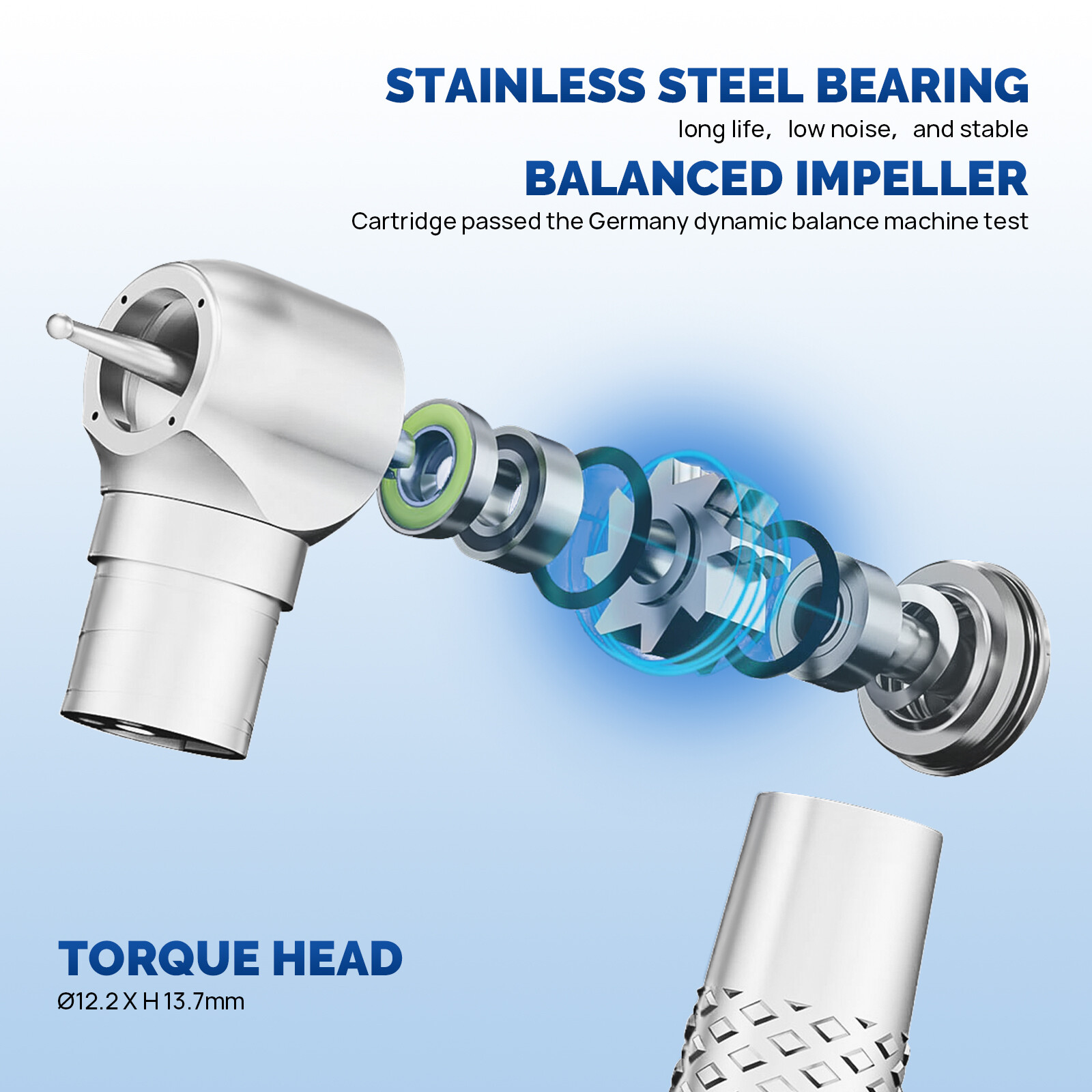 COXO High-speed Air Turbine LED Handpiece W/ Generator, 300,000~400,000rpm 4hole