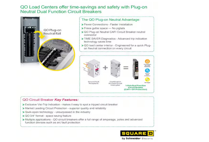 Square D QO2020 QO2020C Twin/Tandem 20/20A 2 Single Poles Breaker