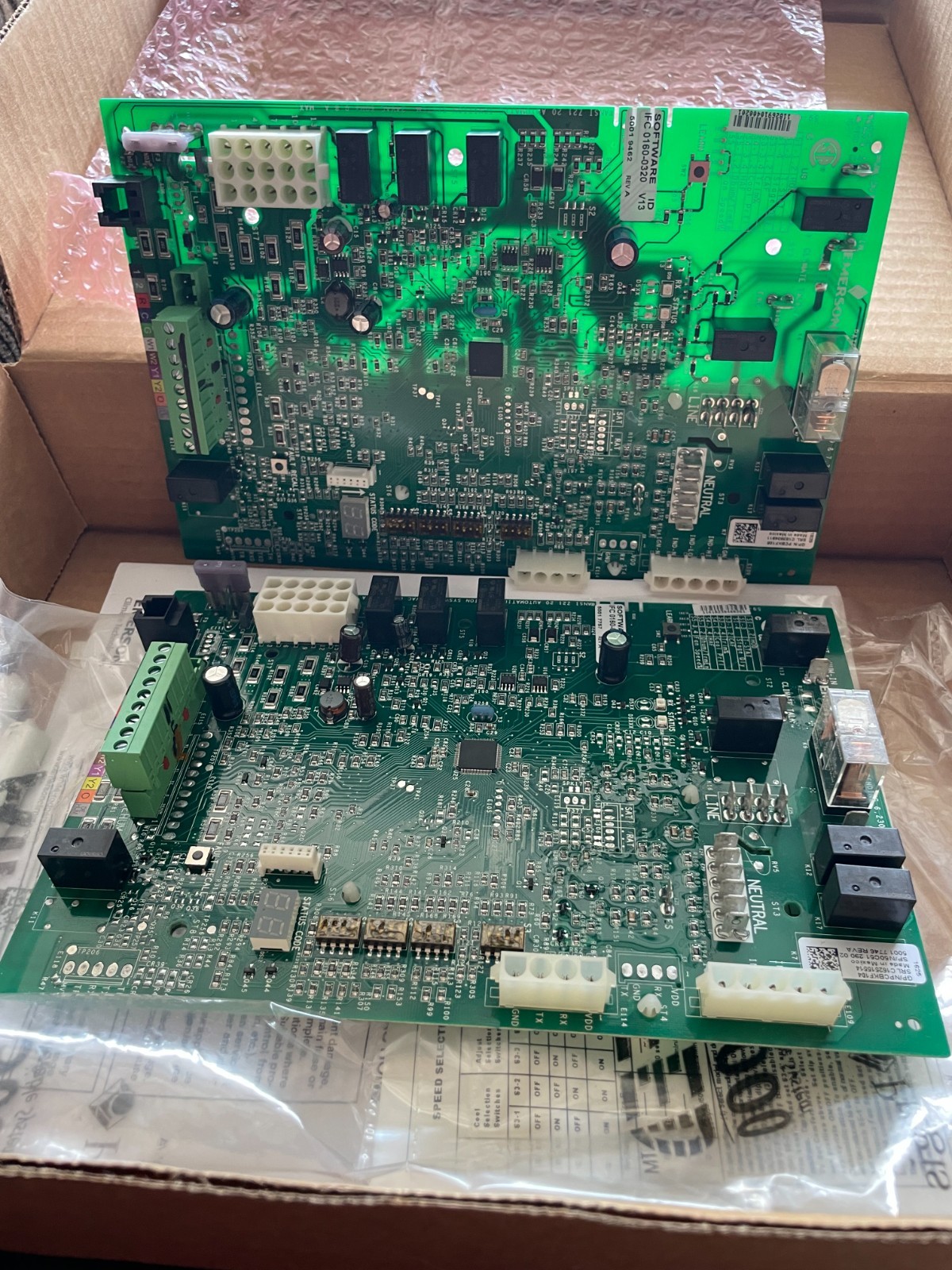 TWO NEW/Goodman EMERSON PCBKF104/ Furnace Control Circuit Board 50C51-290-02