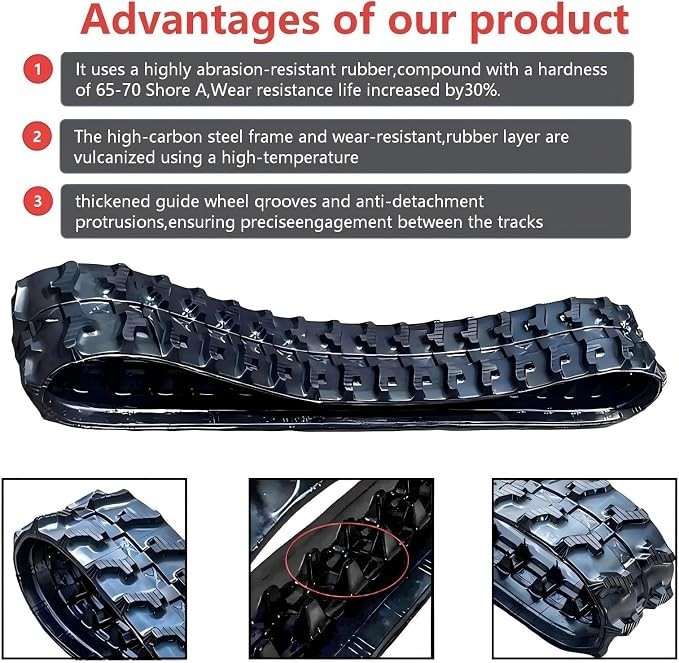 2 Rubber Tracks 180x72x37 Mini Excavator Kubota CAT Komatsu Yanmar JCB