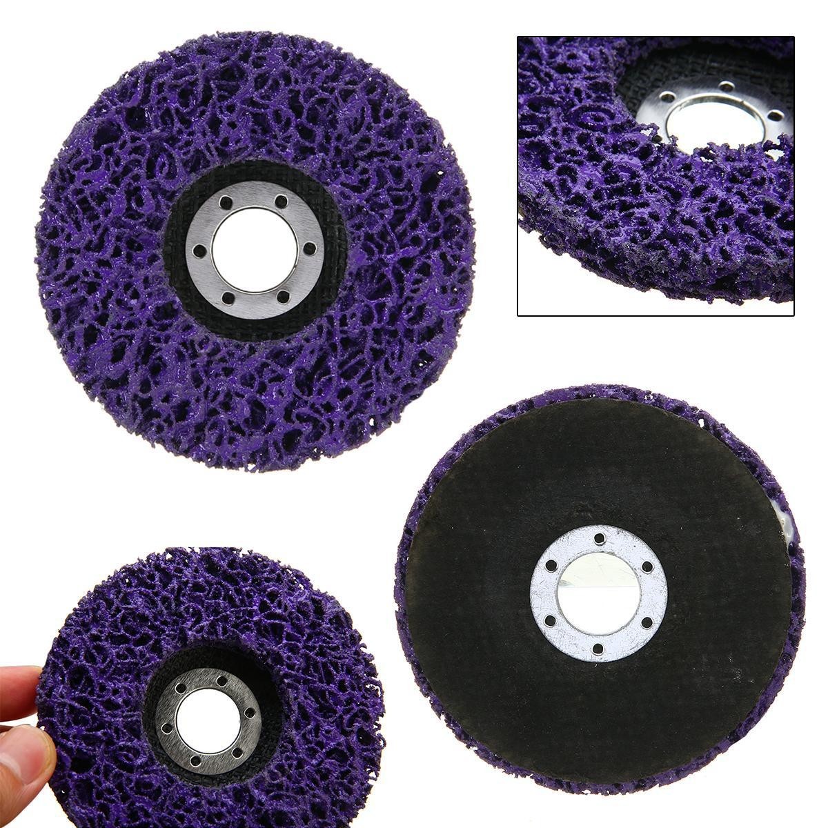 10 PCS 4.5″ x 7/8″ Black & Purple Poly Strip Discs, Rust Paint Oxidation Remover
