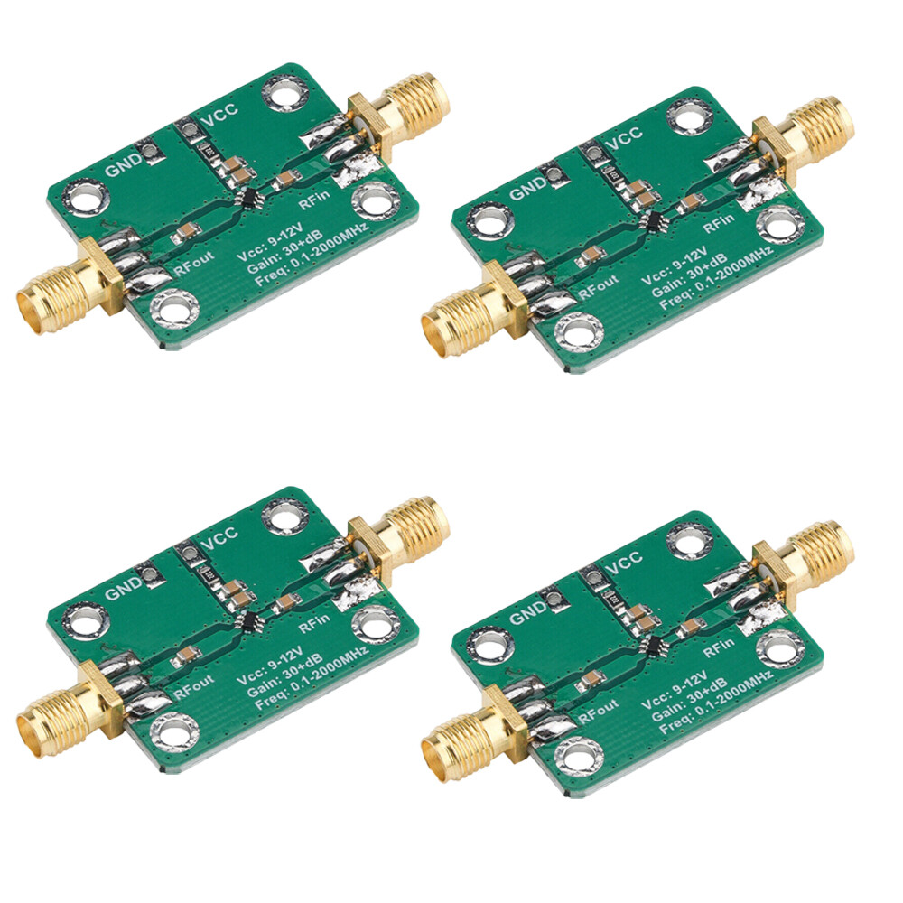 4PCS RF Wideband Amplifier Low-noise LNA Broadband Module Gain 32dB 0.1-2000MH​z