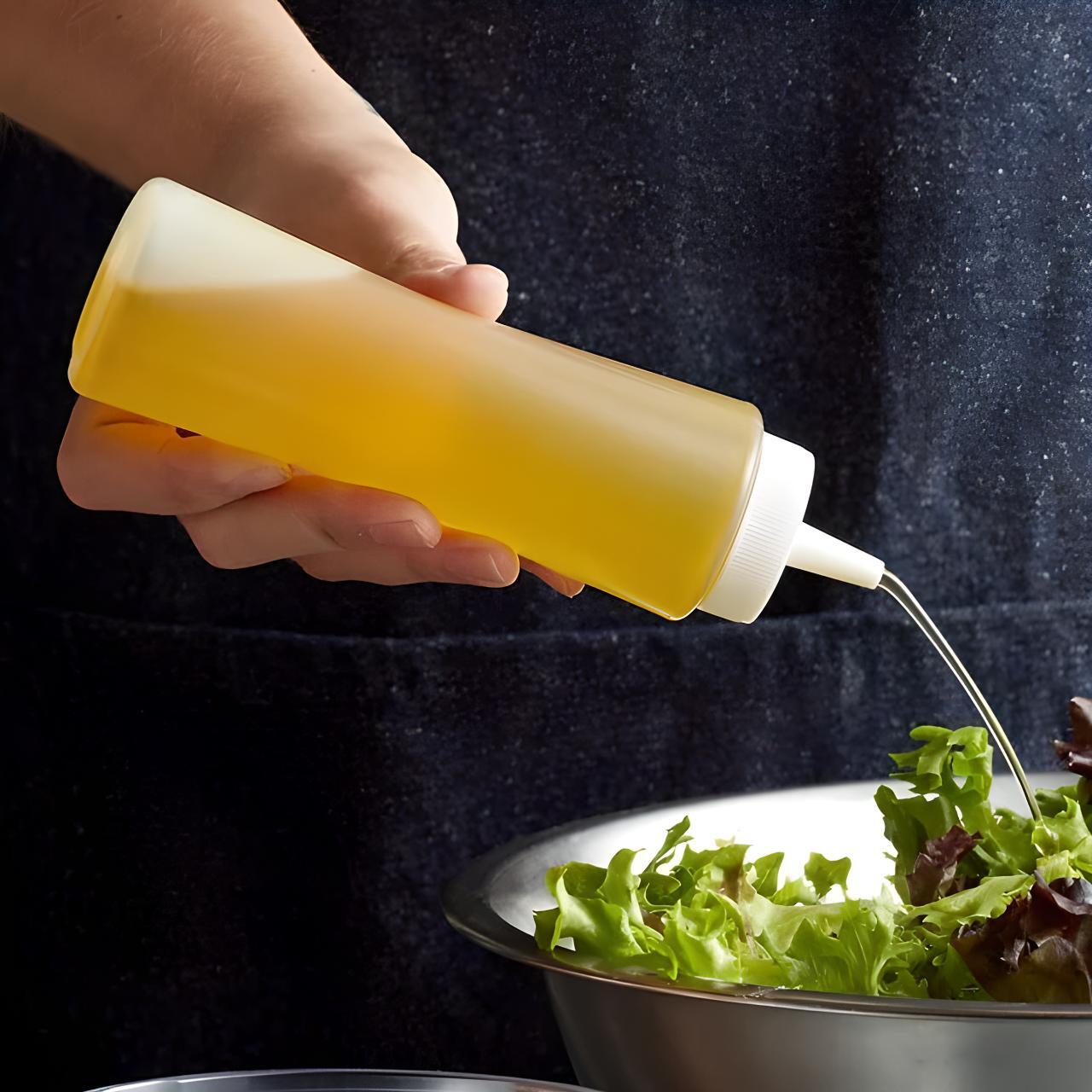OCS Parts 8 Ounce Condiment Squeeze Bottles | Set of 3 Clear, Yellow, and Red